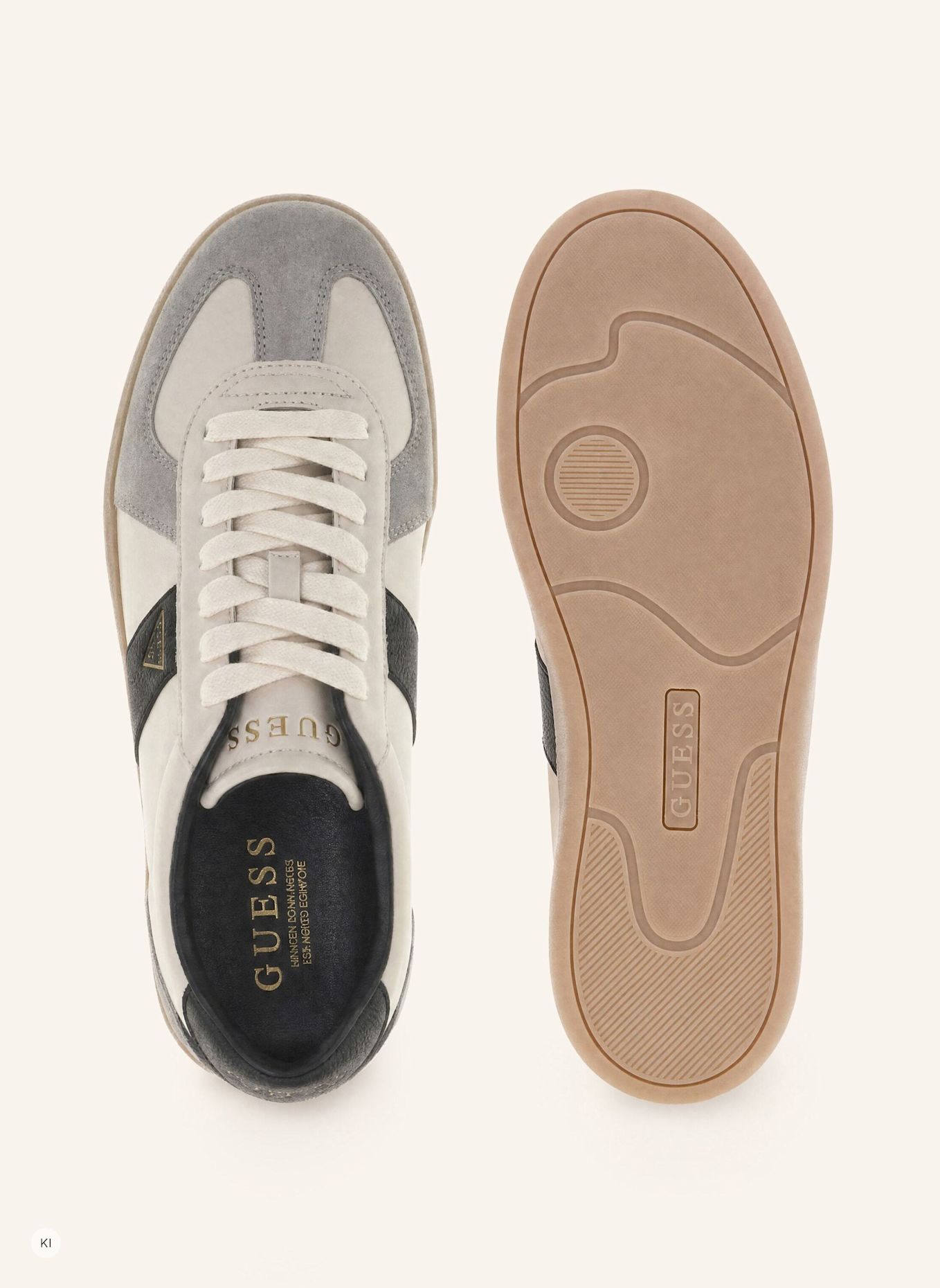 GUESS Court Sneaker: BEIGE