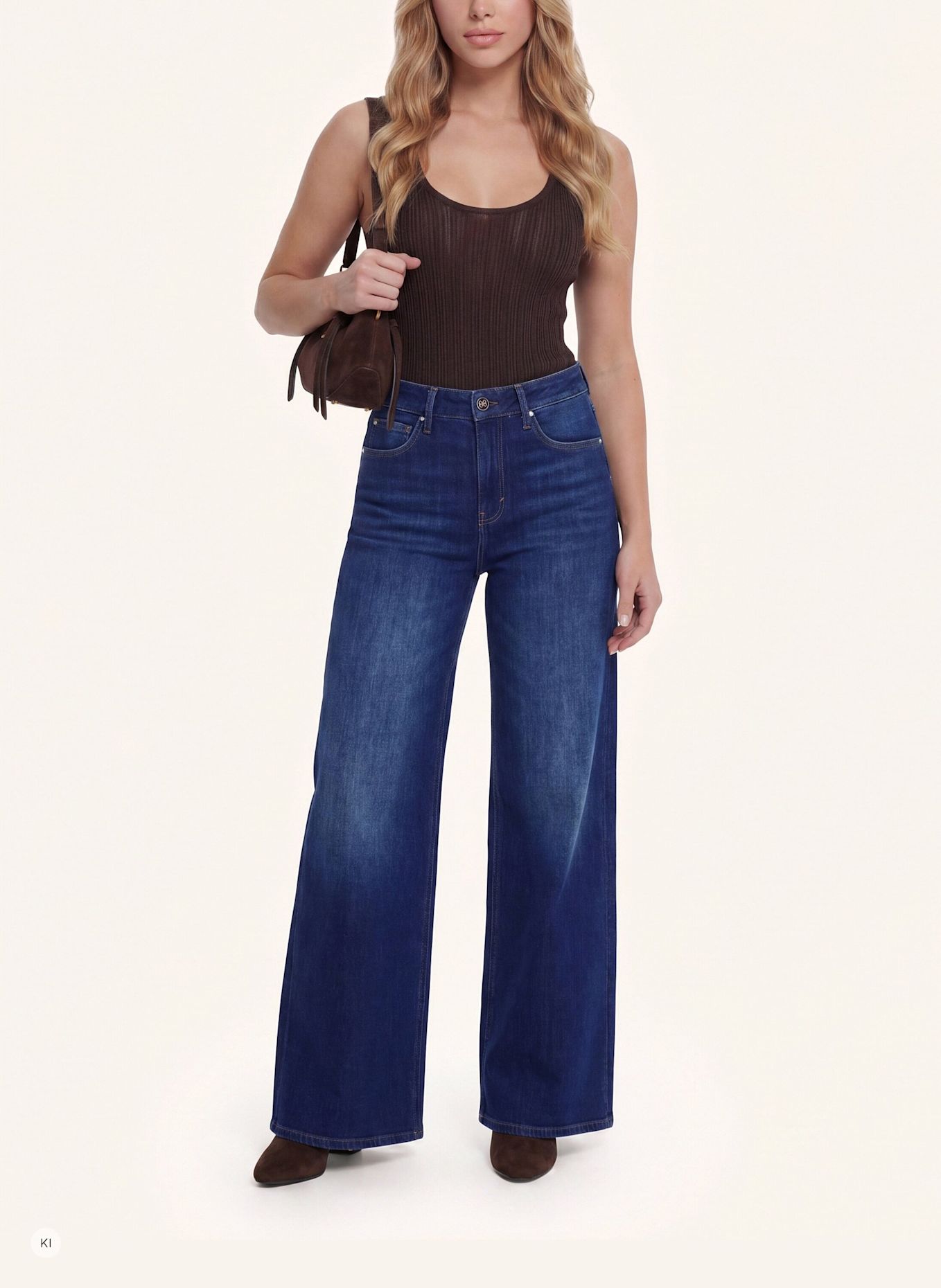 GUESS Wide Leg BELLFLOWER: DUNKELBLAU
