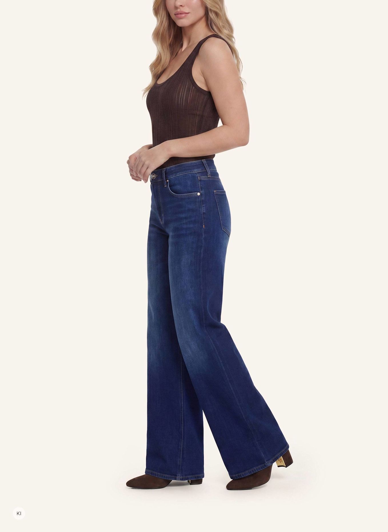 GUESS Wide Leg BELLFLOWER: DUNKELBLAU