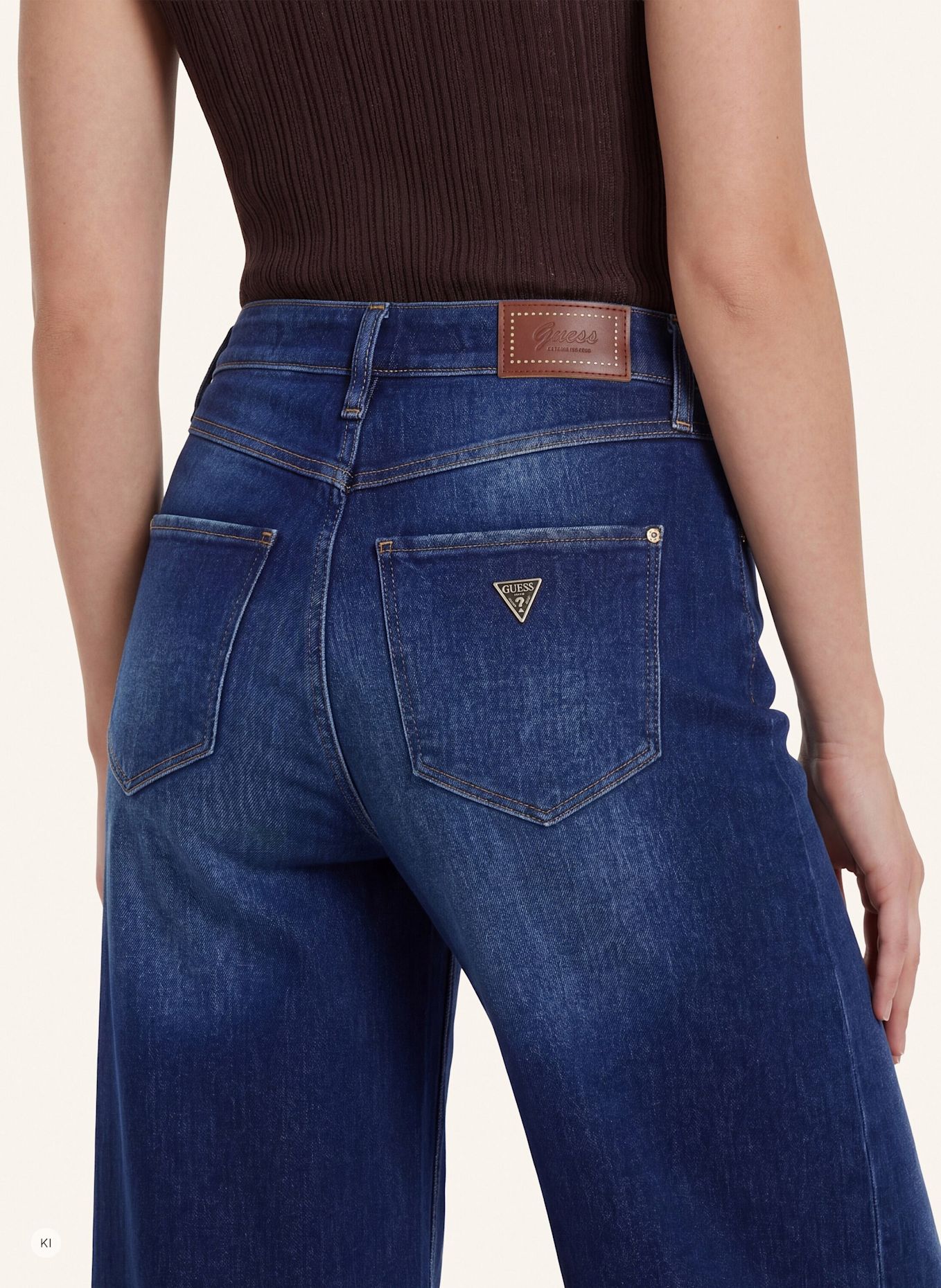 GUESS Wide Leg BELLFLOWER: DUNKELBLAU