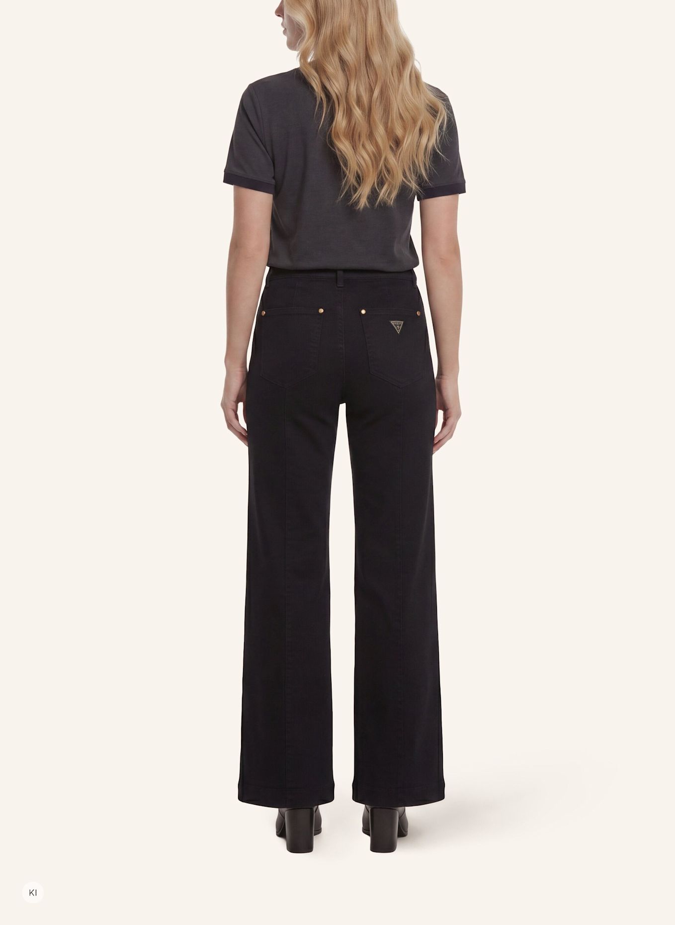 GUESS Wide Leg: SCHWARZ