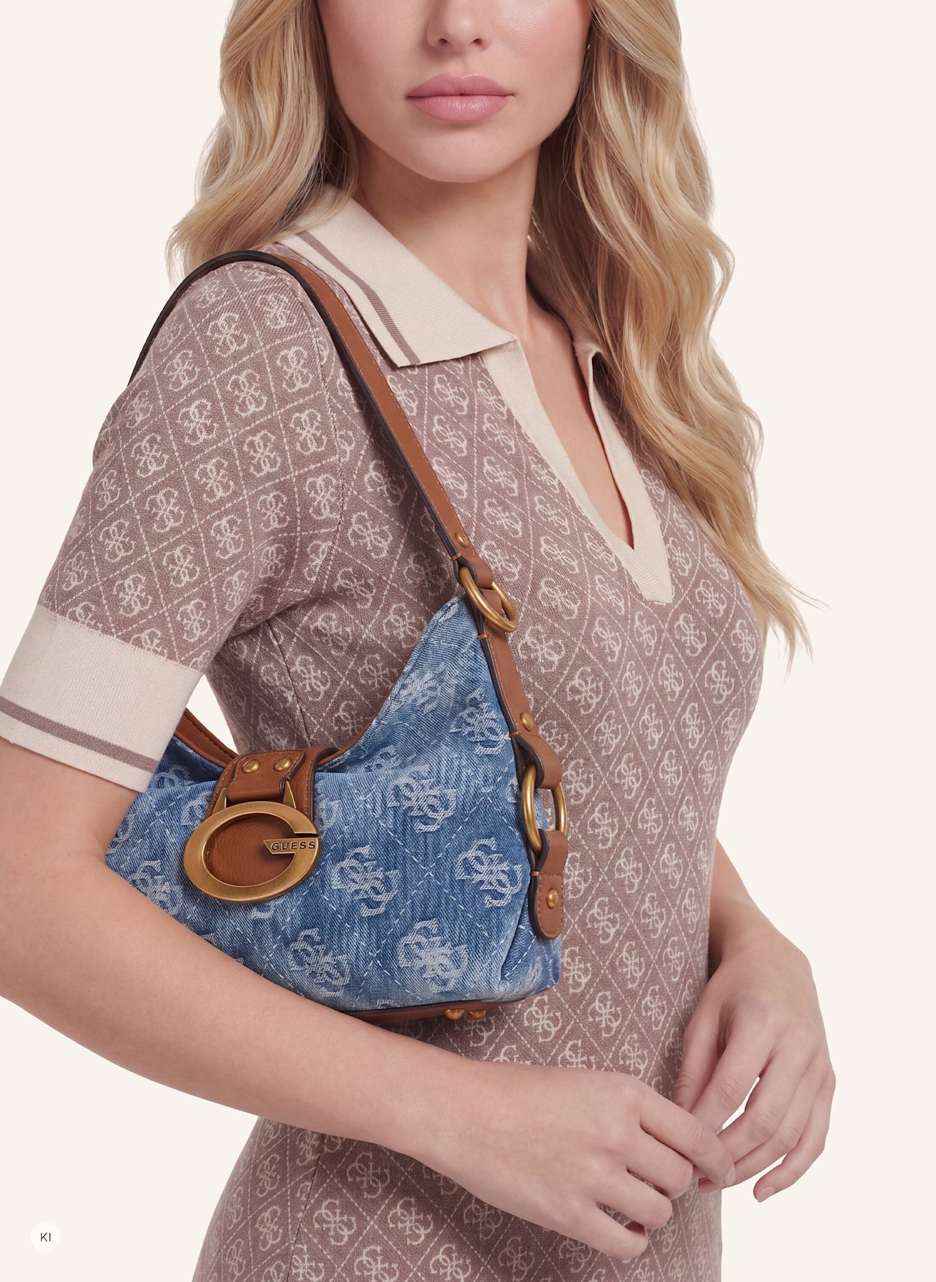GUESS Handtasche CAMDEN: HELLBLAU