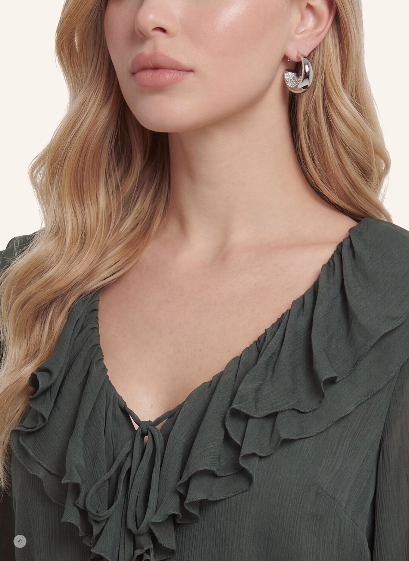 GUESS Creolen MOON DROPS: SILBER