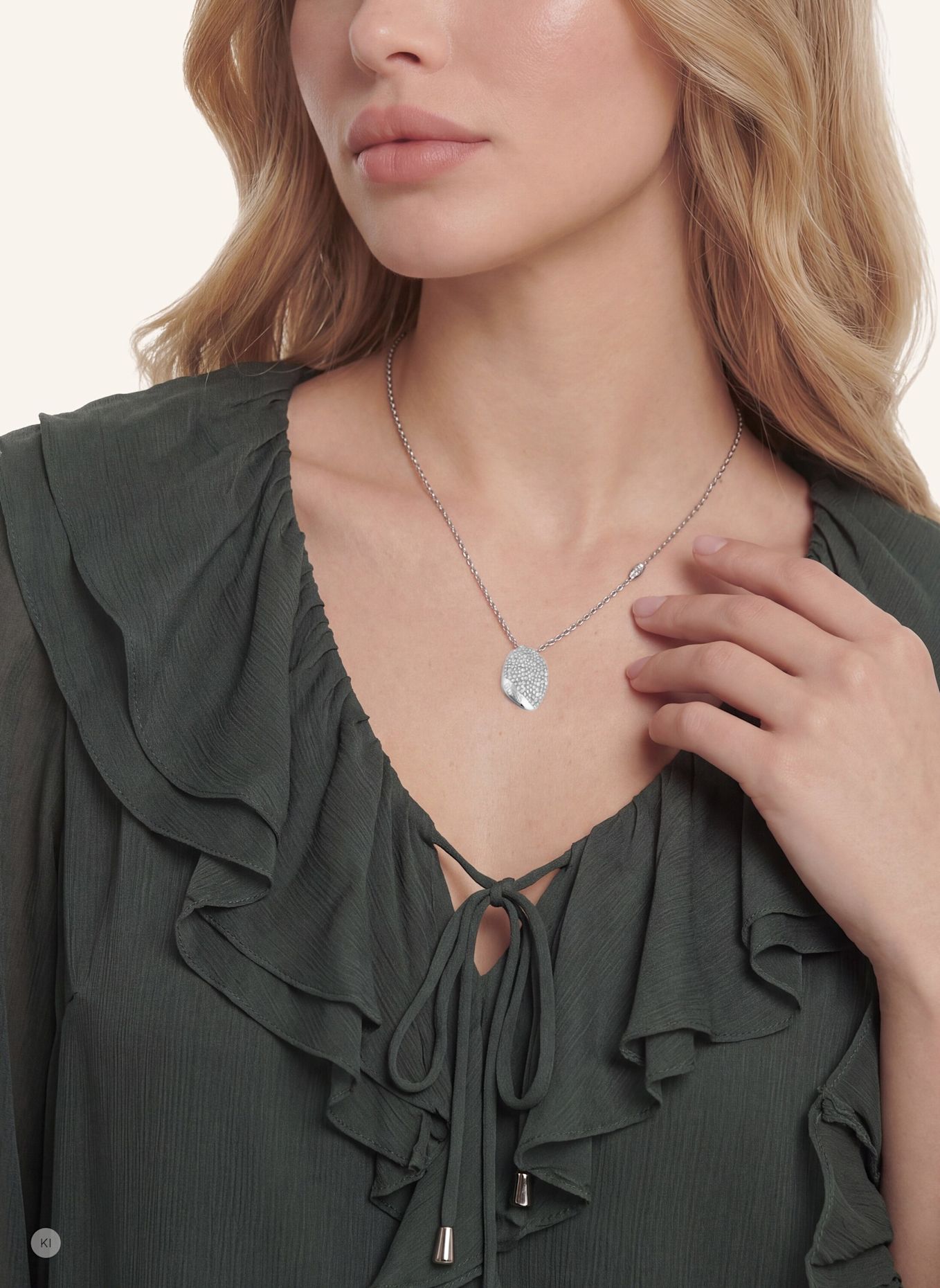 GUESS Halskette MOON DROPS: SILBER