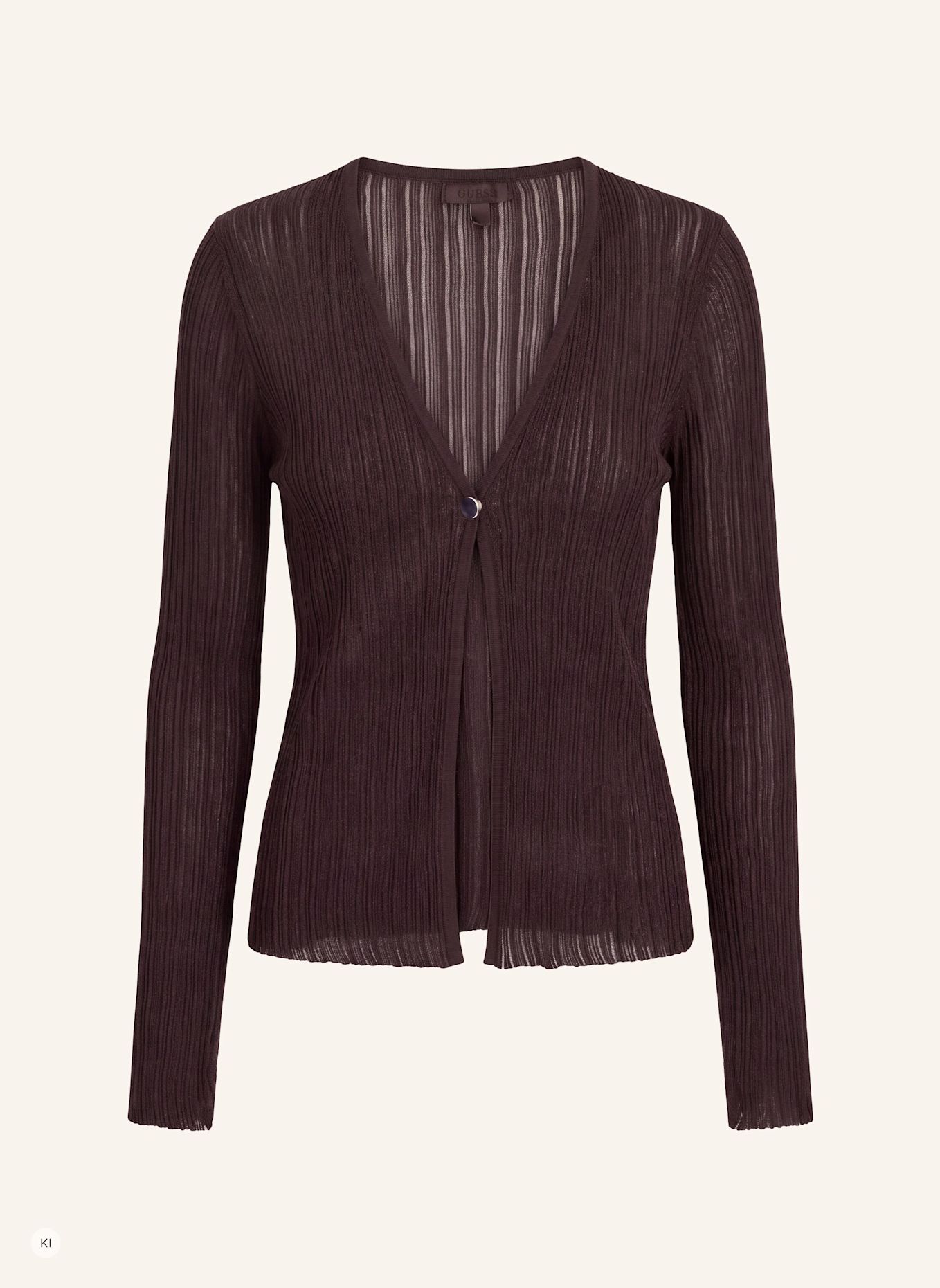 GUESS Strickjacken Cardigan: DUNKELBRAUN