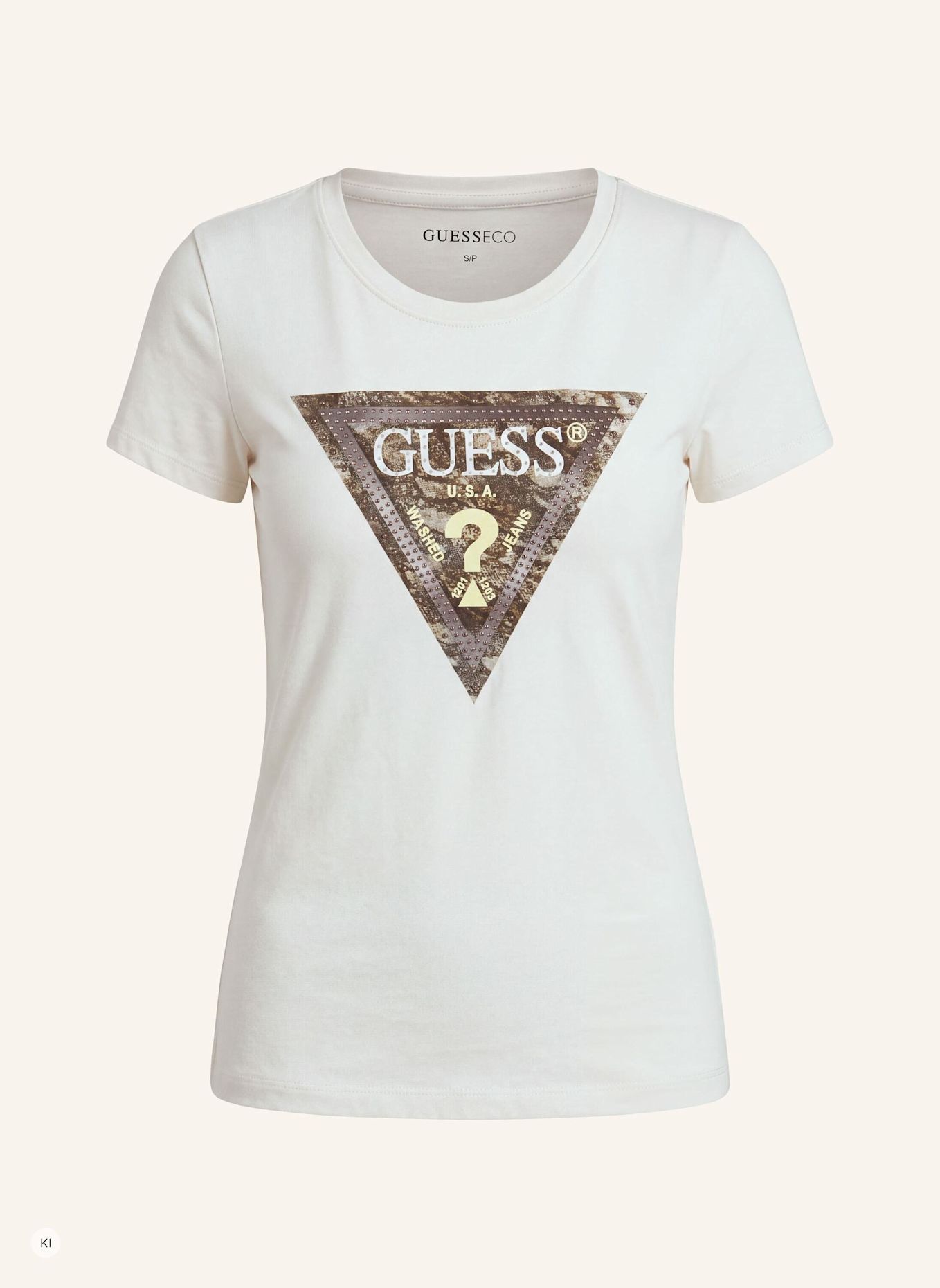 GUESS T-Shirt: CREME