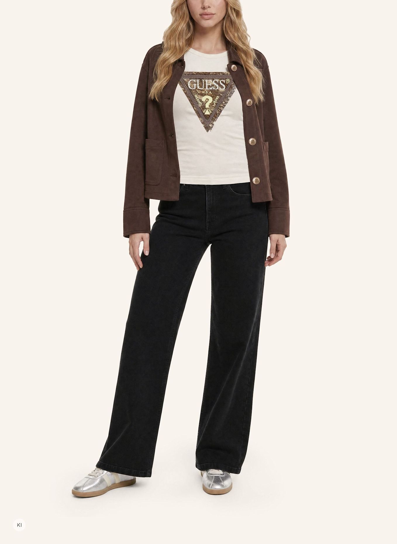 GUESS T-Shirt: CREME