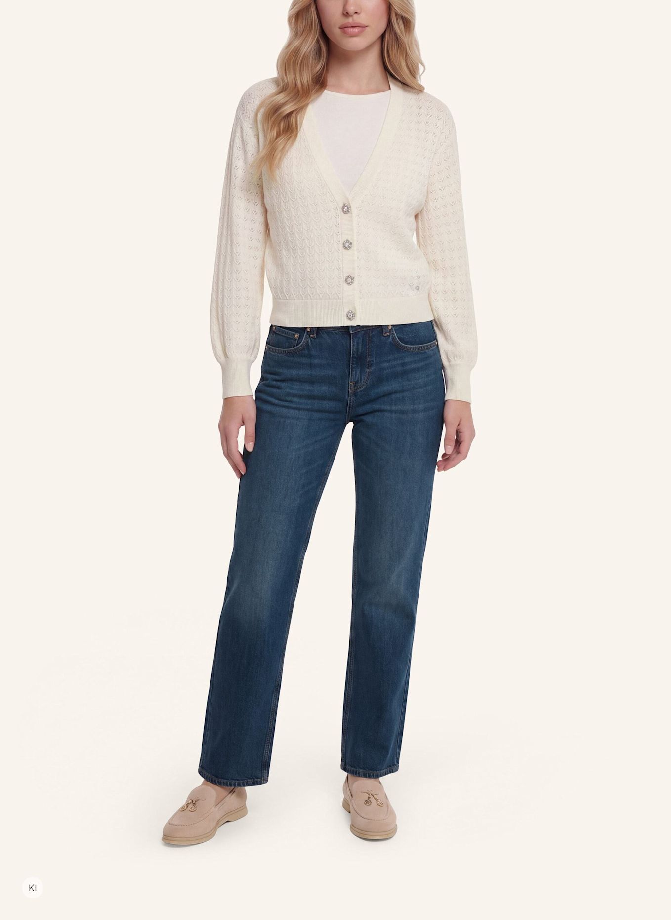 GUESS Strickjacken Cardigan: CREME