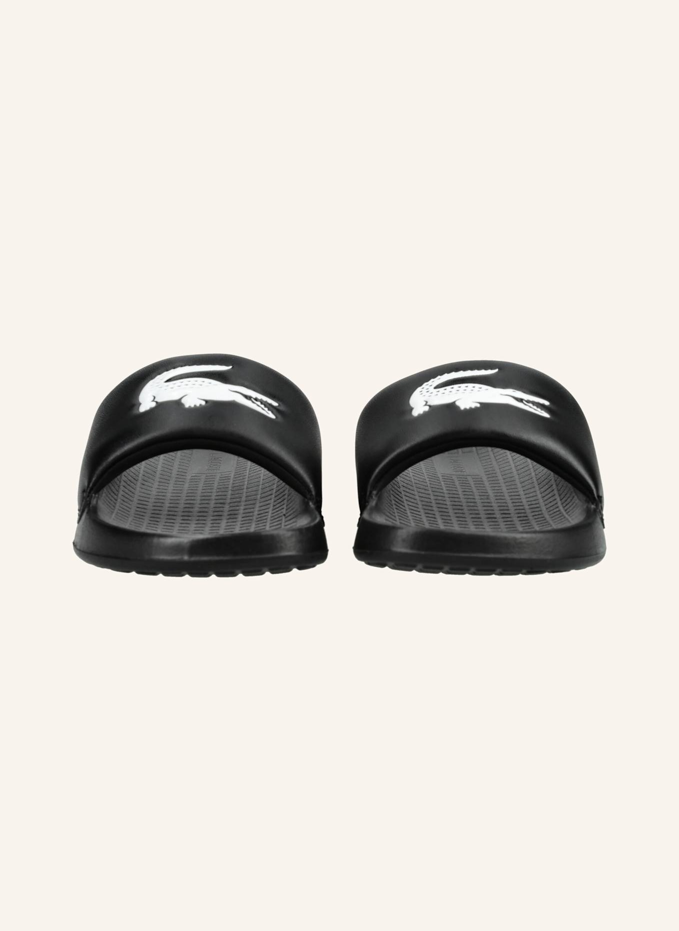 LACOSTE Pantoletten SERVE SLIDE 1.0: SCHWARZ