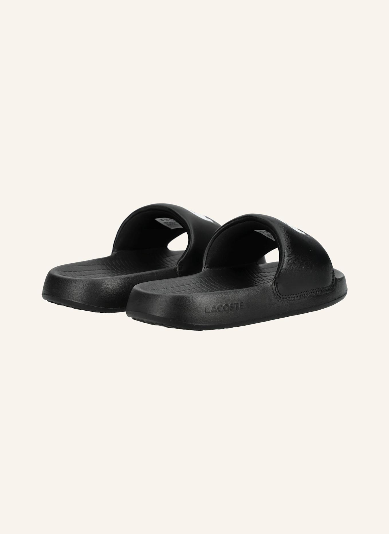 LACOSTE Pantoletten SERVE SLIDE 1.0: SCHWARZ