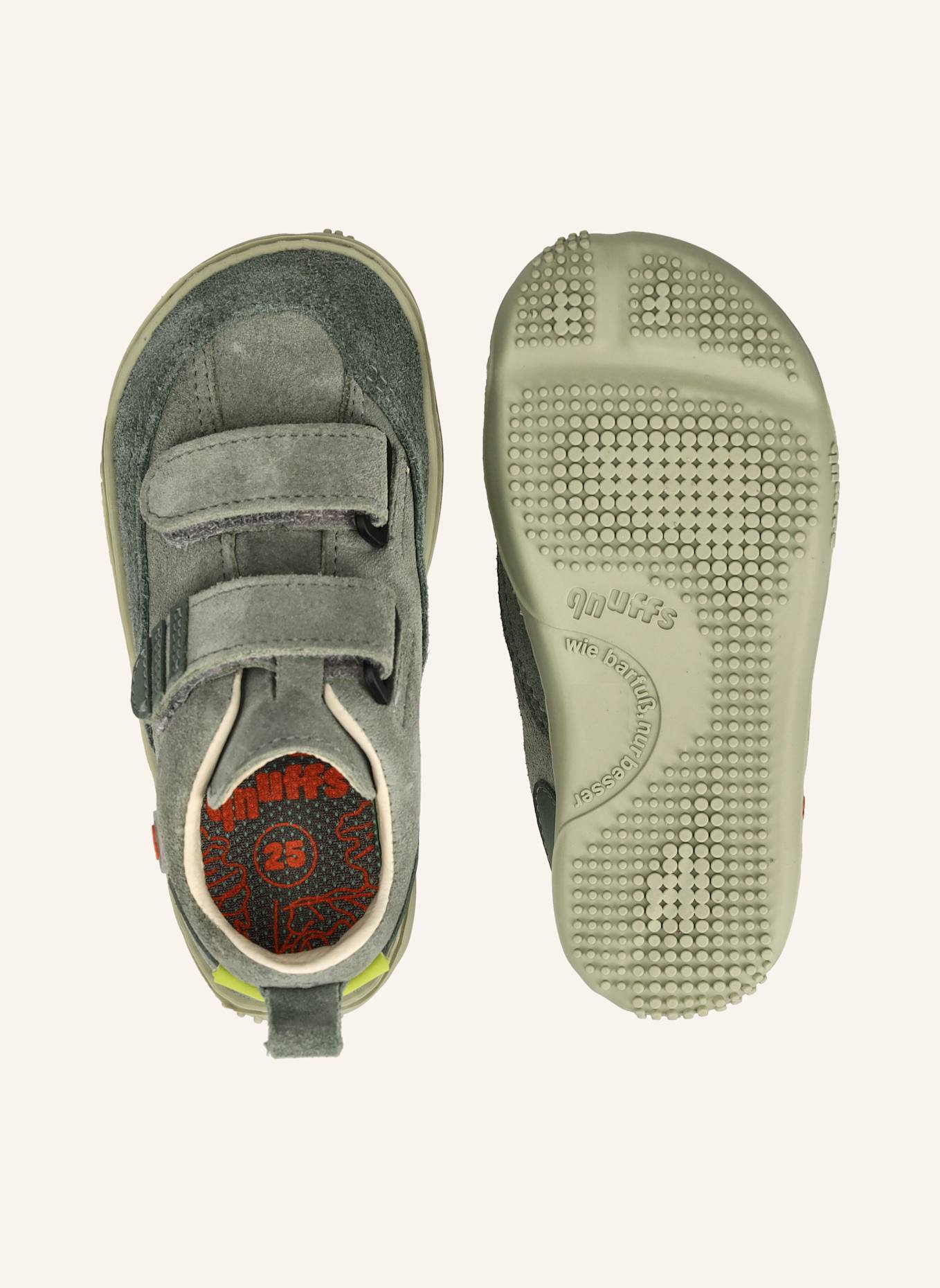 qnuffs Halbschuhe AHORN: GRAU/ GRÜN