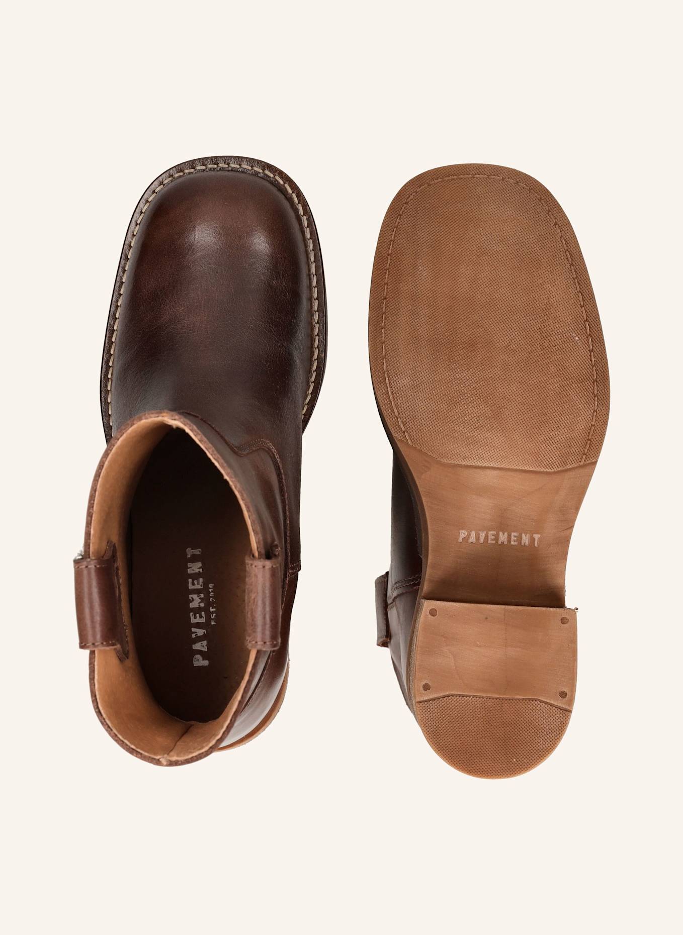 PAVEMENT Enkellaarsjes JENNY VINTAGE: BRUIN