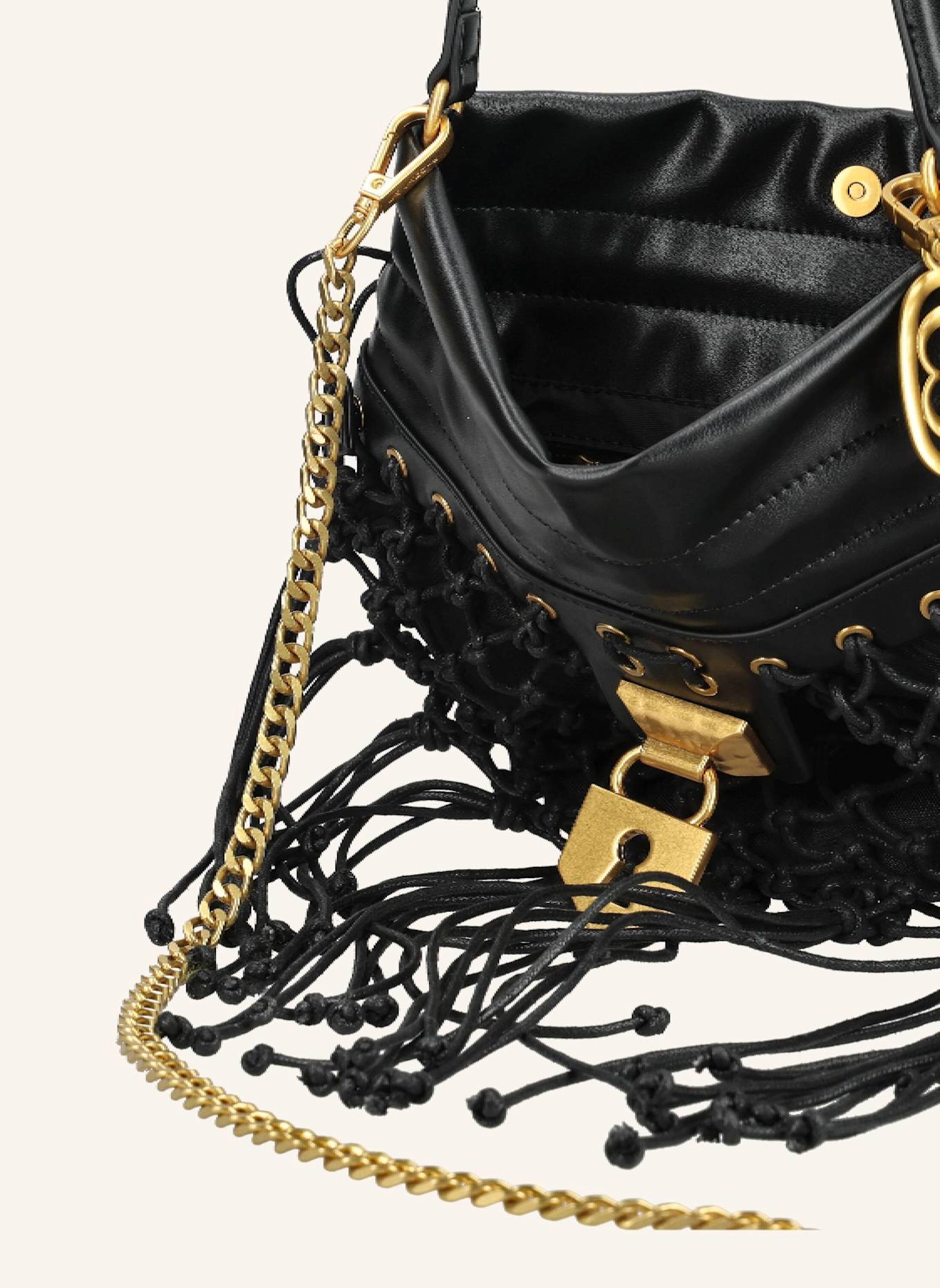 LA CARRIE Taschen FRINGE SHOULDER BAG: SCHWARZ