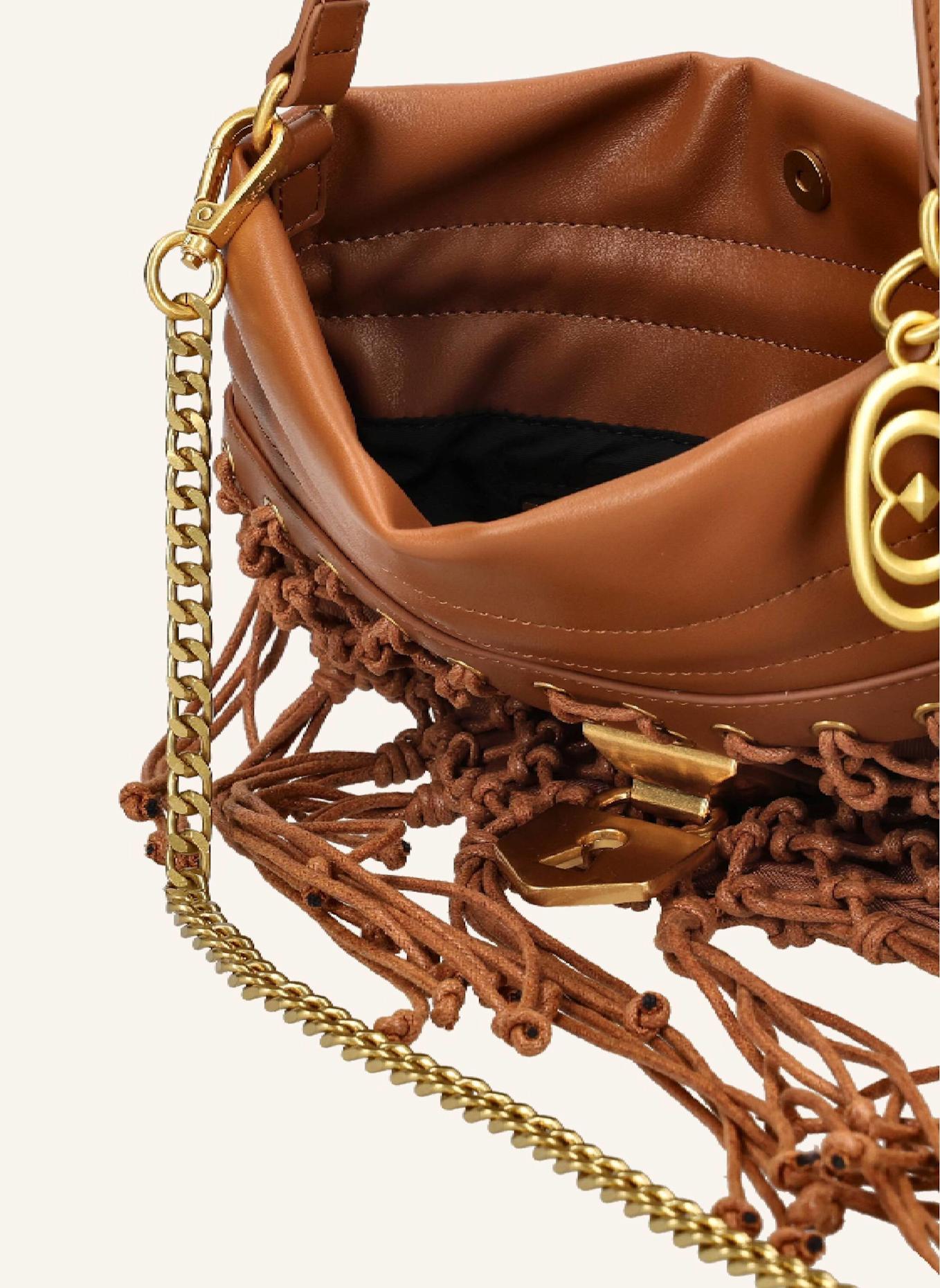 LA CARRIE Taschen FRINGE SHOULDER BAG: BRAUN