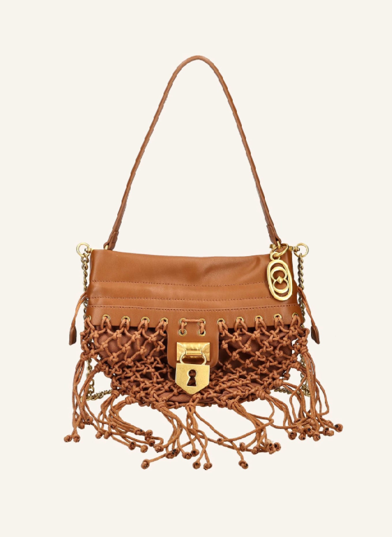 LA CARRIE Taschen FRINGE SHOULDER BAG: BRAUN