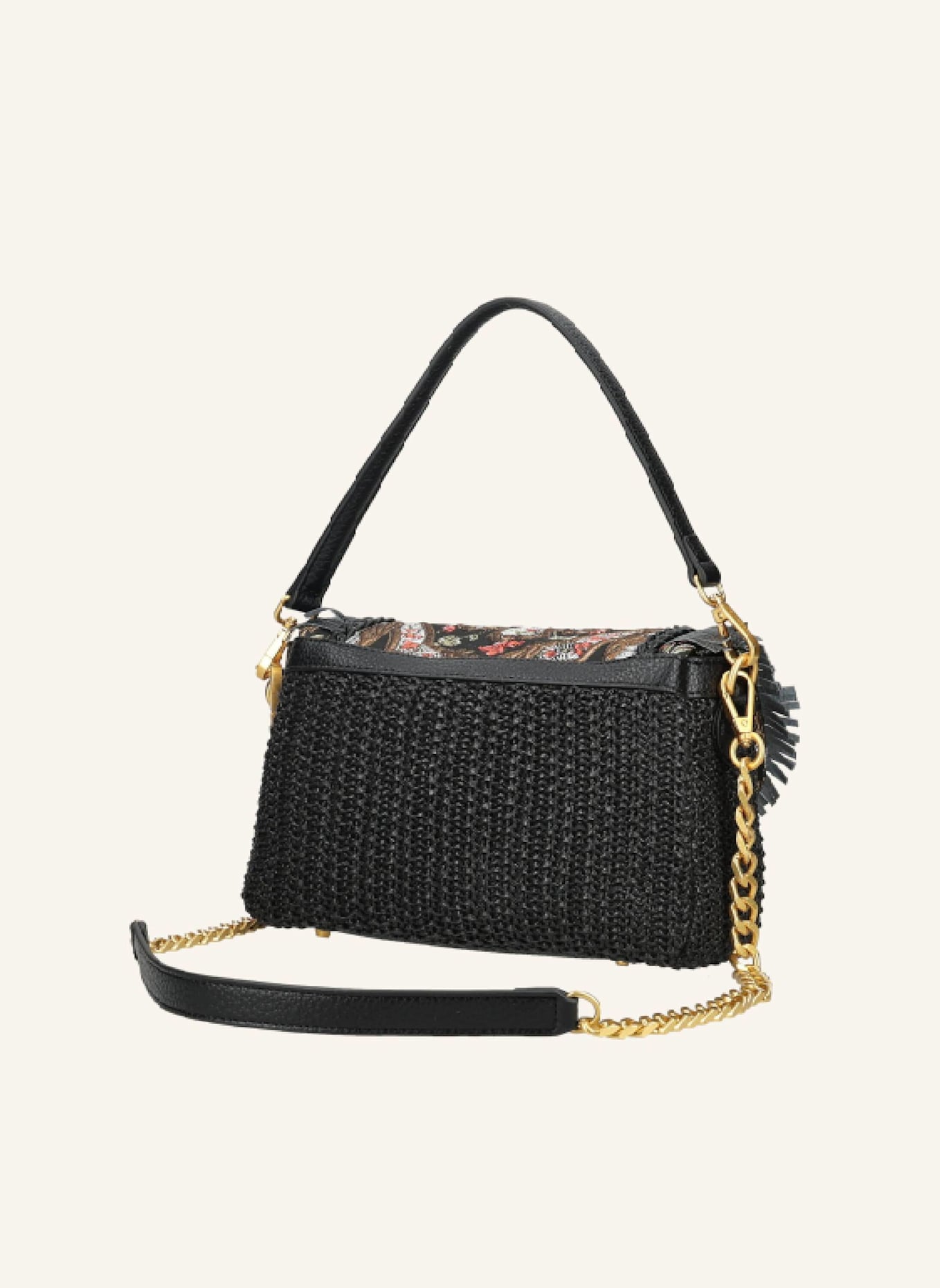 LA CARRIE Tassen ARABESQUE SHOULDER BAG: ZWART