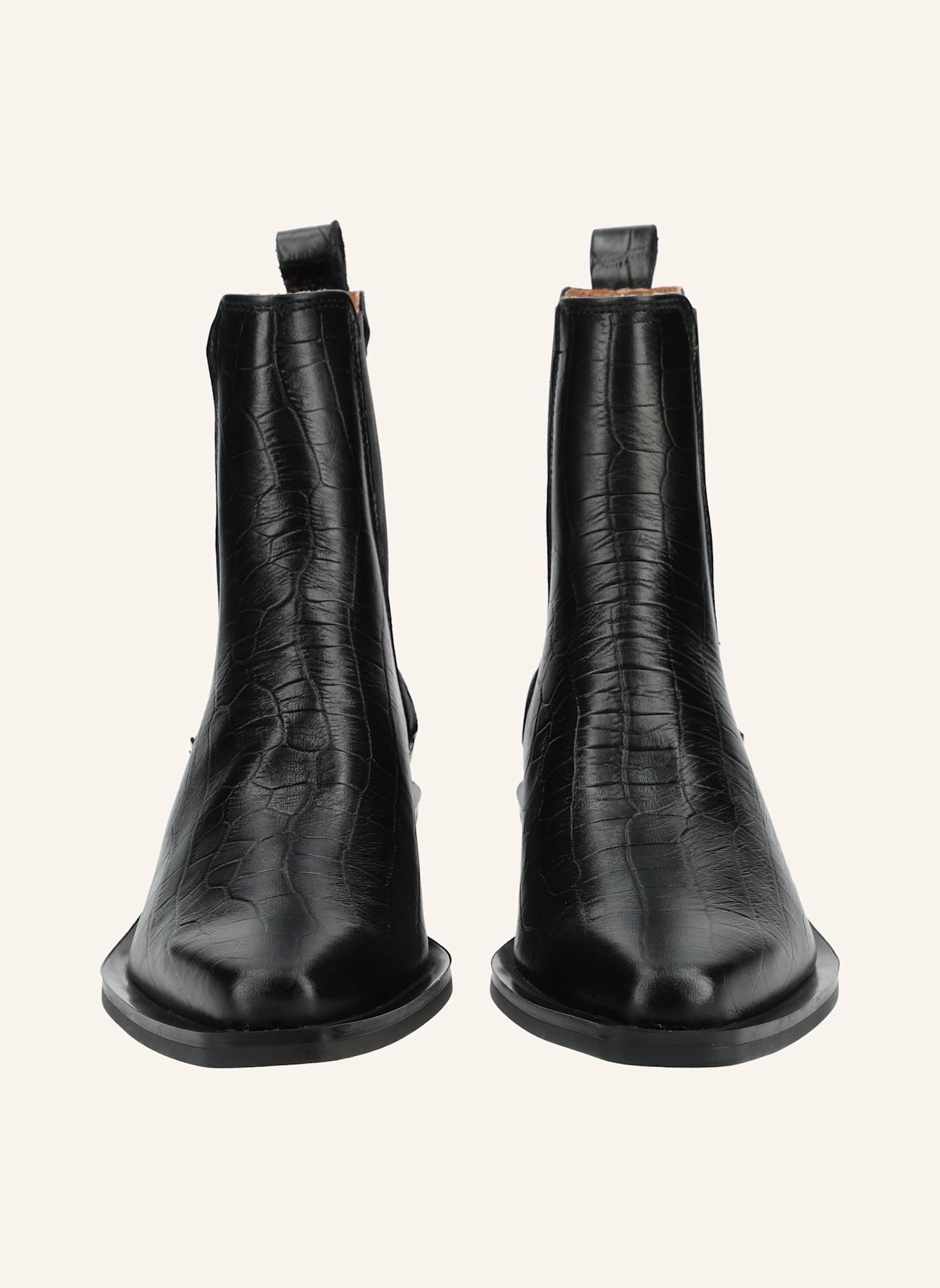 PAVEMENT Stiefelette ALMIRA CROCO: SCHWARZ