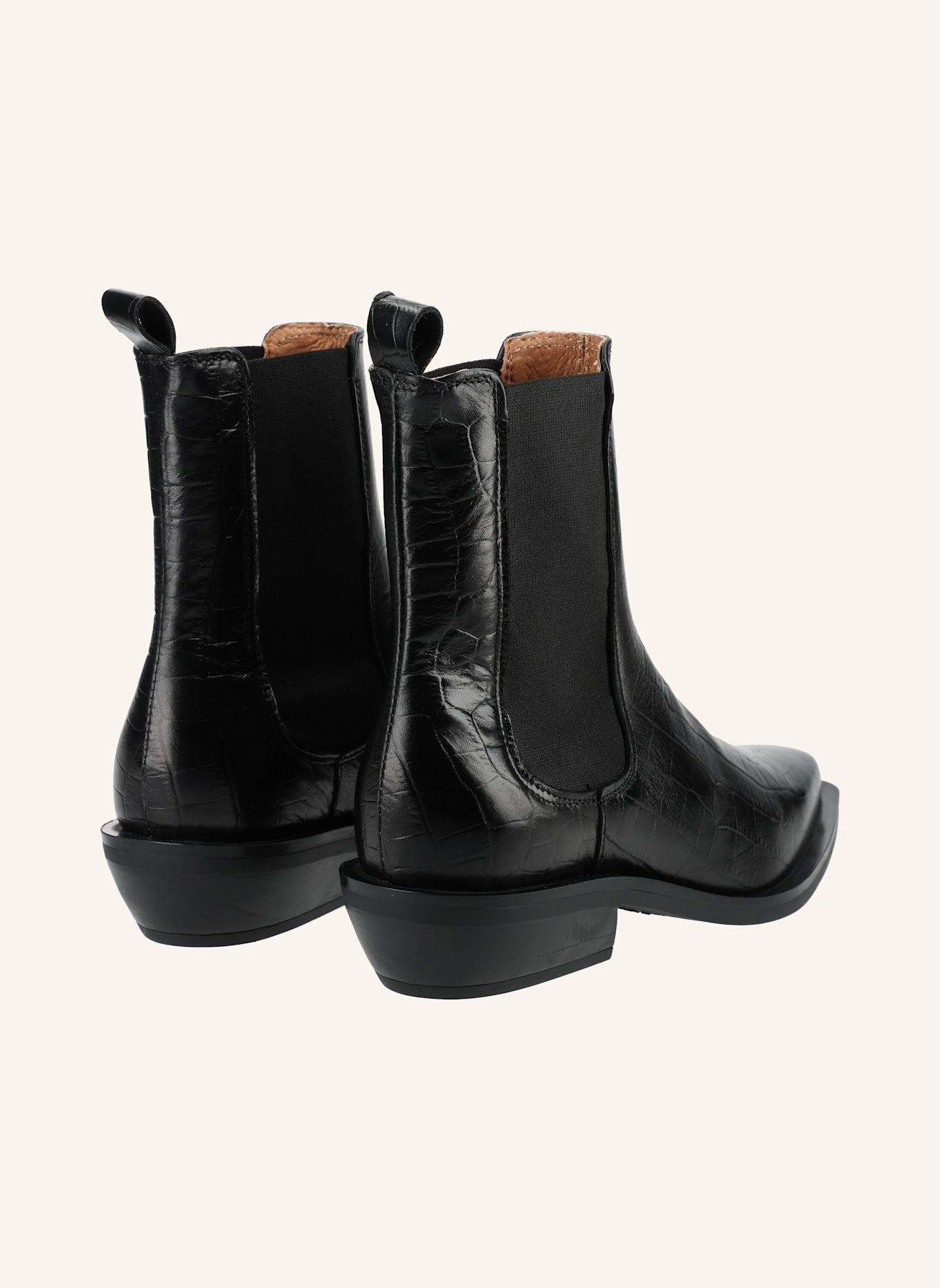 PAVEMENT Stiefelette ALMIRA CROCO: SCHWARZ
