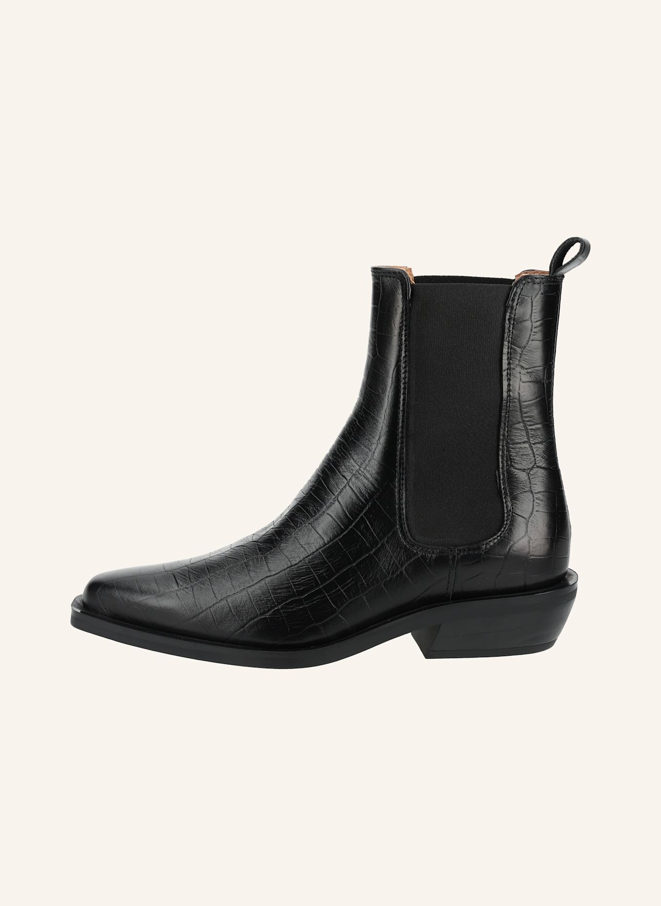 PAVEMENT Stiefelette ALMIRA CROCO: SCHWARZ