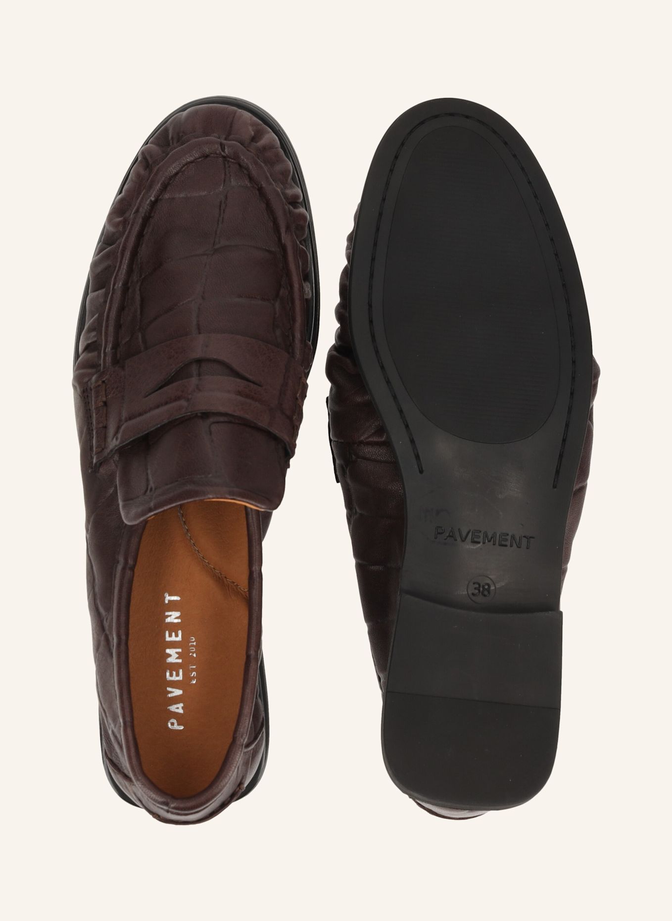 PAVEMENT Slipper ELMIRA CROCO: BRAUN