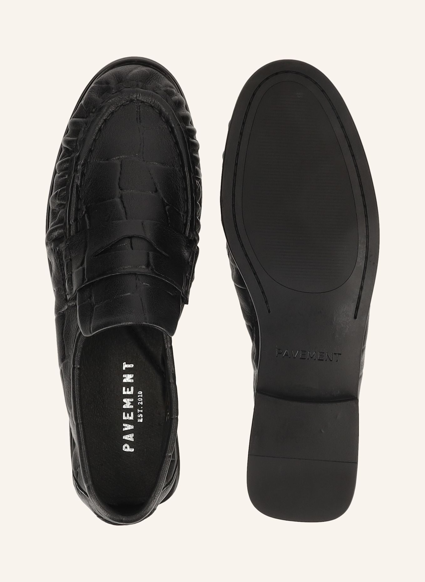 PAVEMENT Slipper ELMIRA CROCO: SCHWARZ