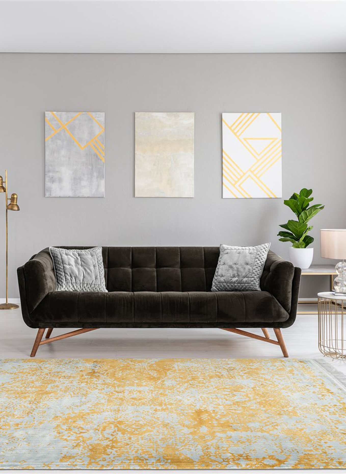 Kayoom Kurzflor Teppich DOLCE: GOLD