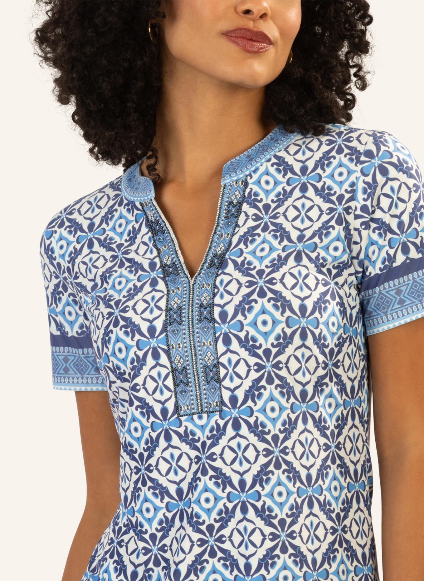 mint & mia Kurzes Kofferkleid: BLAU/ WEISS