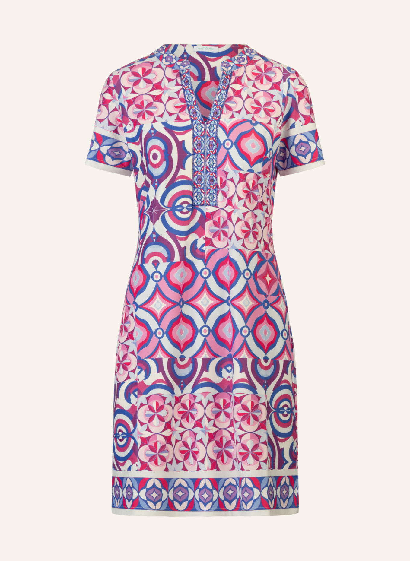 mint & mia Kurzes Kofferkleid: PINK/ BLAU