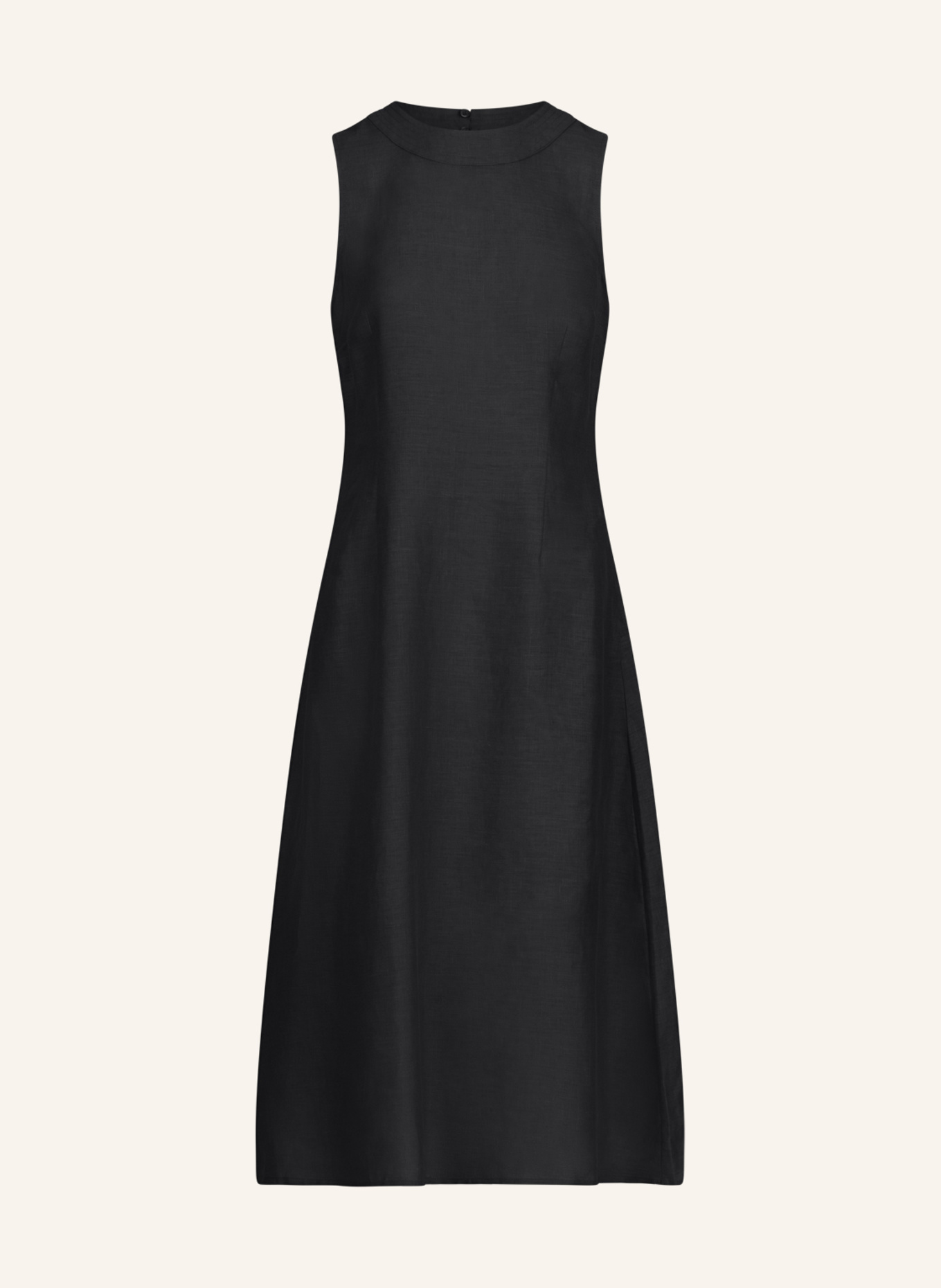 mint & mia Langes Leinen Kleid: SCHWARZ