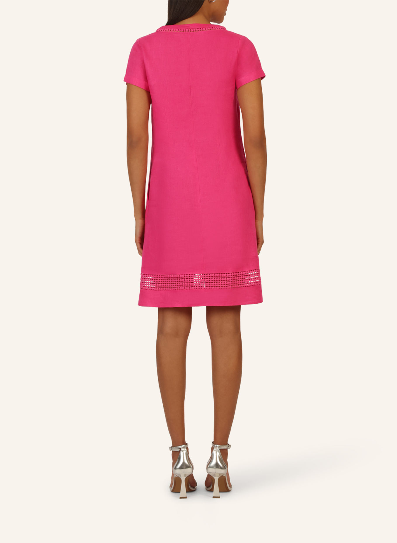 mint & mia Kurzes Leinen Kleid: PINK