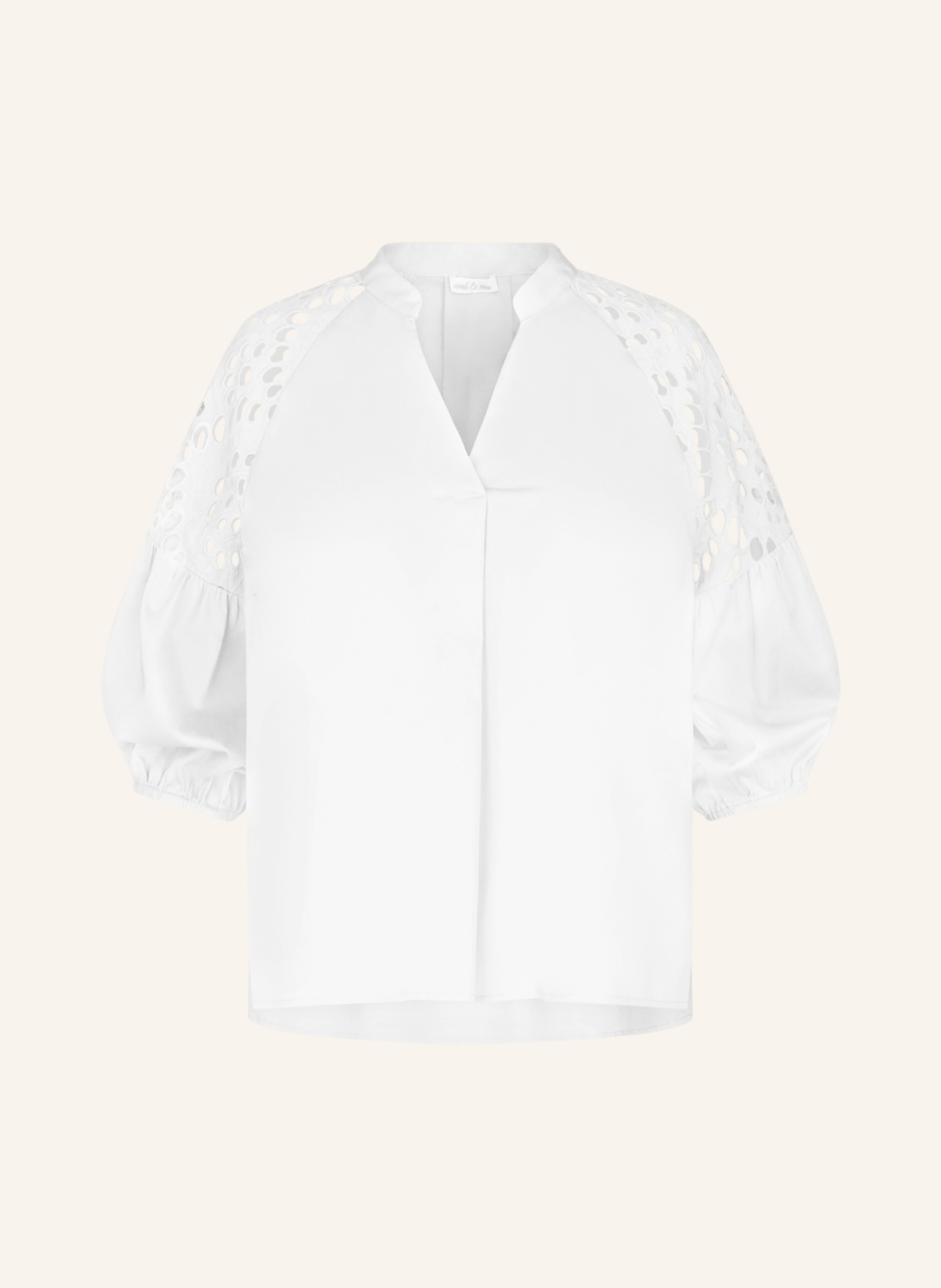 mint & mia Bluse mit Lochspitze: CREME