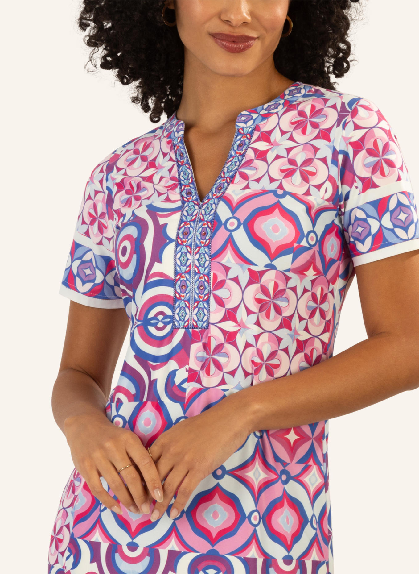 mint & mia Kurzes Kofferkleid: PINK/ BLAU