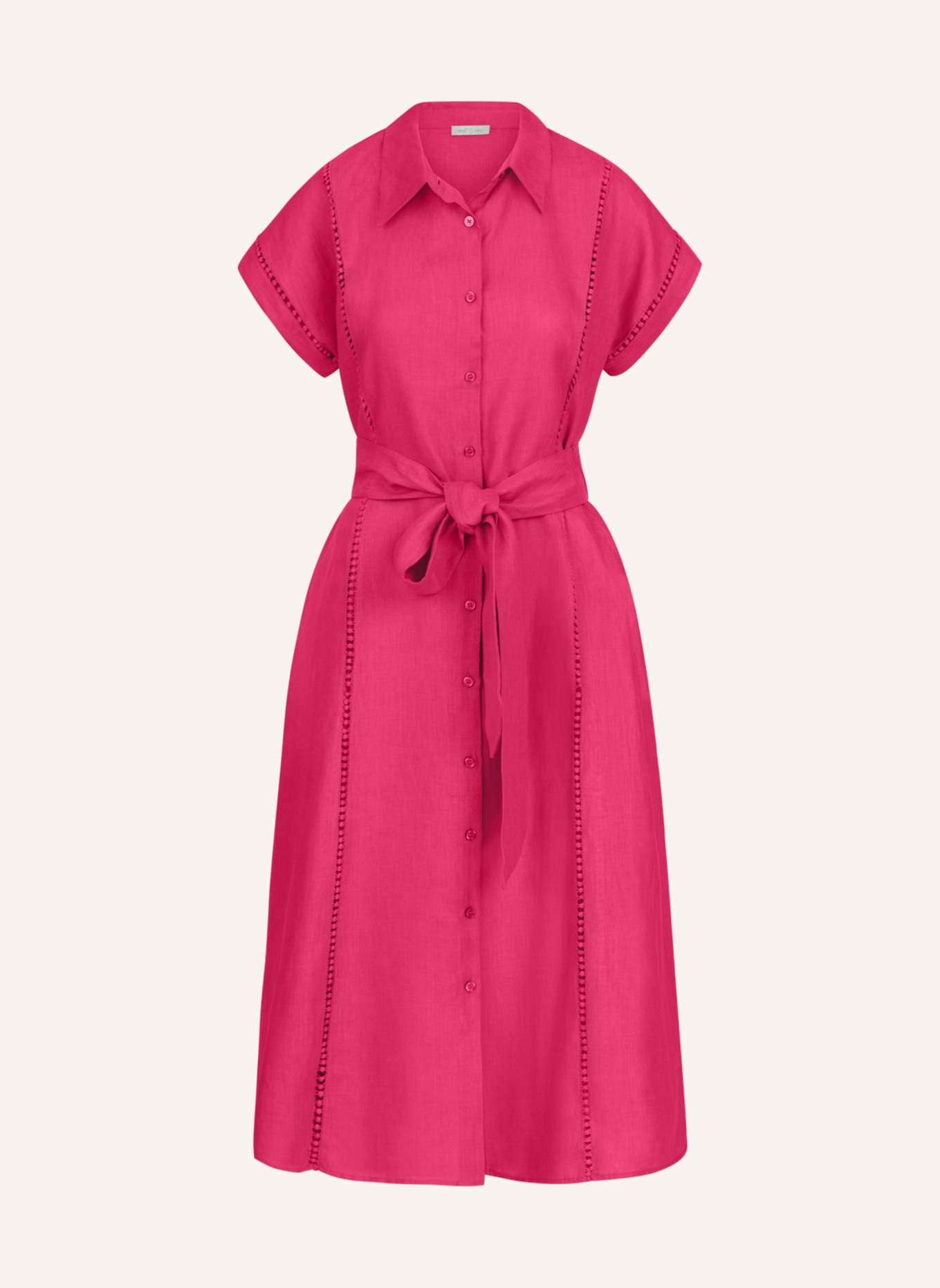 mint & mia Langes Leinen Kleid: PINK