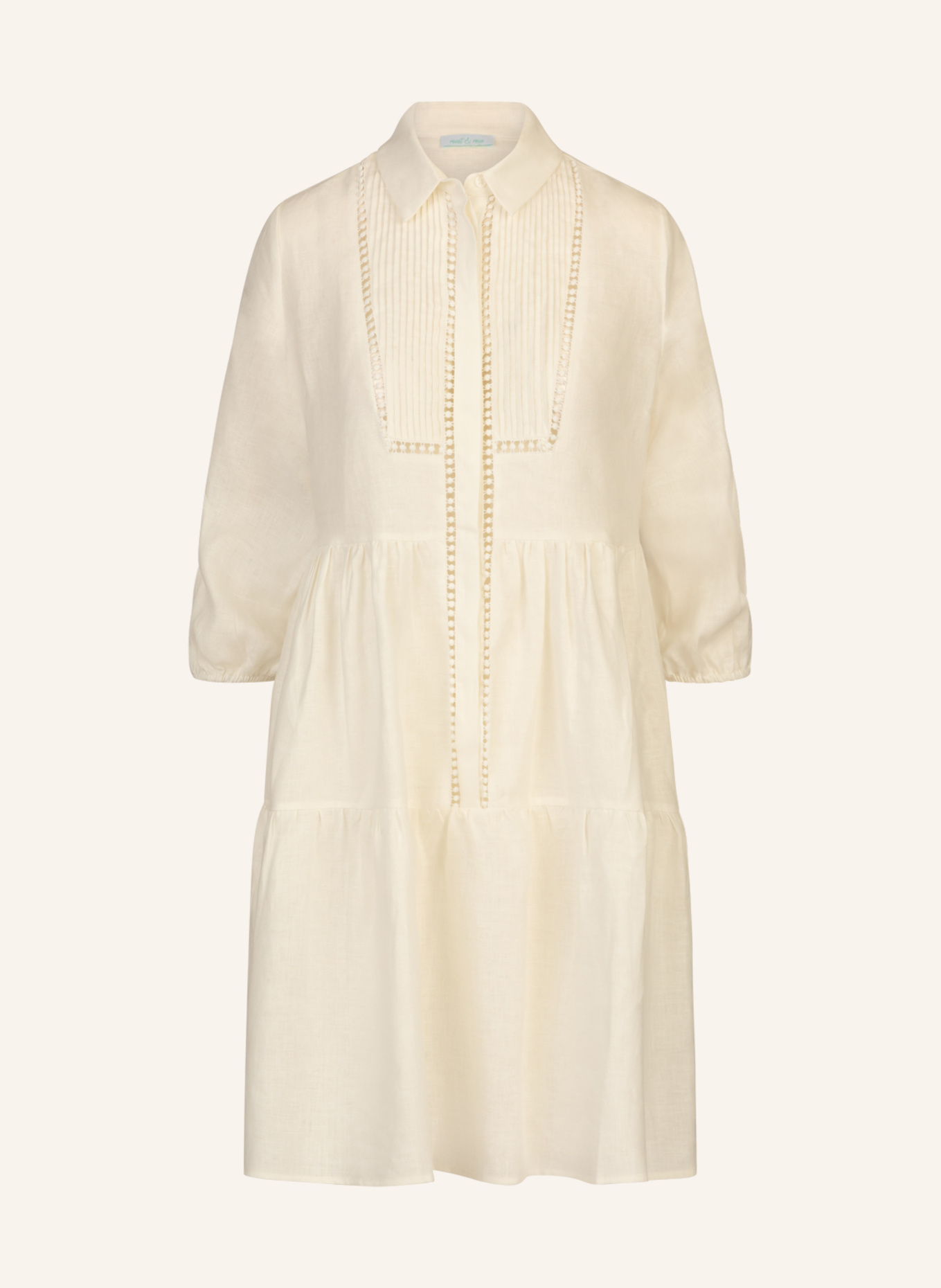 mint & mia Kurzes Leinen Kleid: CREME