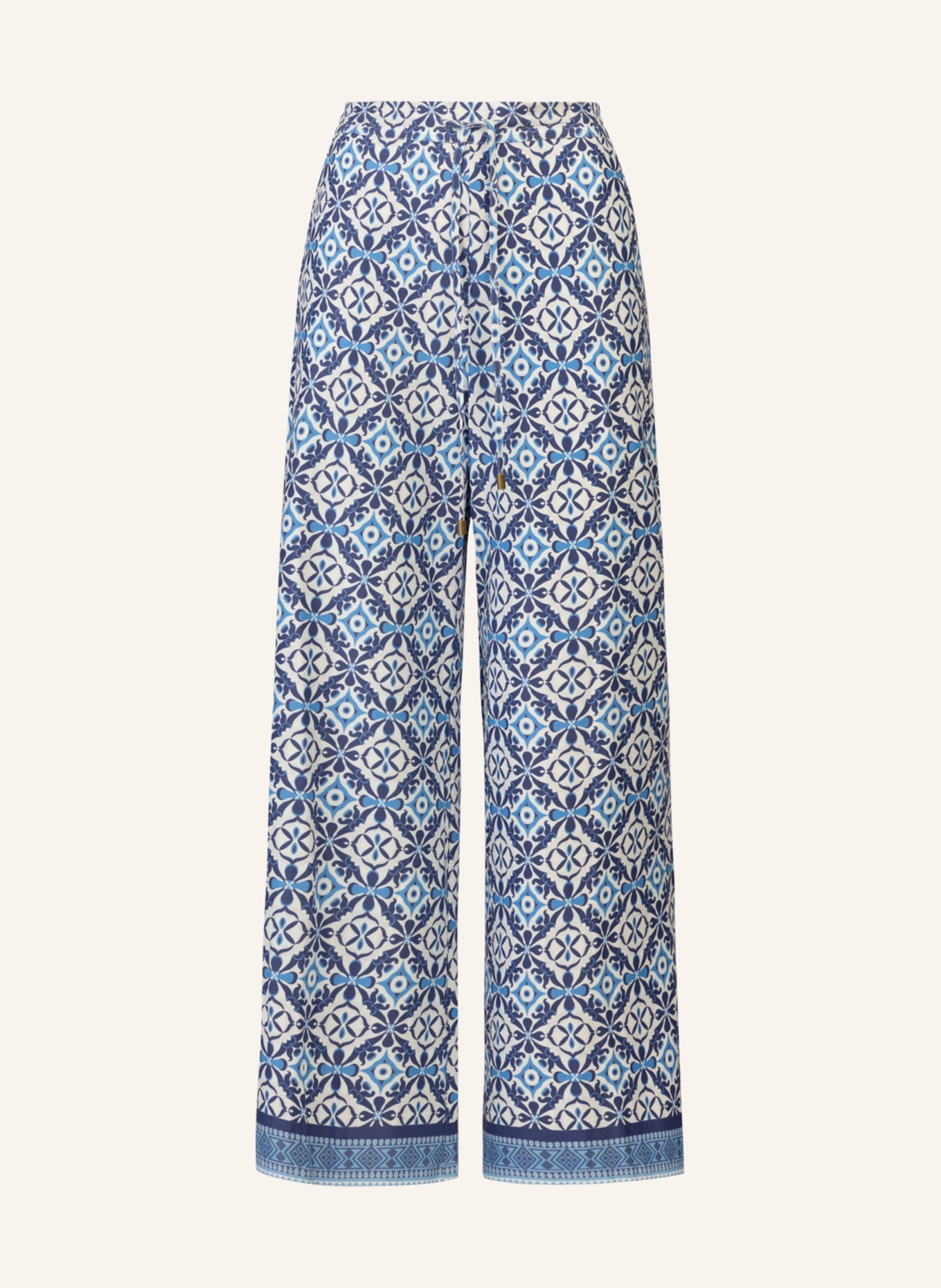 mint & mia weite Hose: BLAU/ WEISS