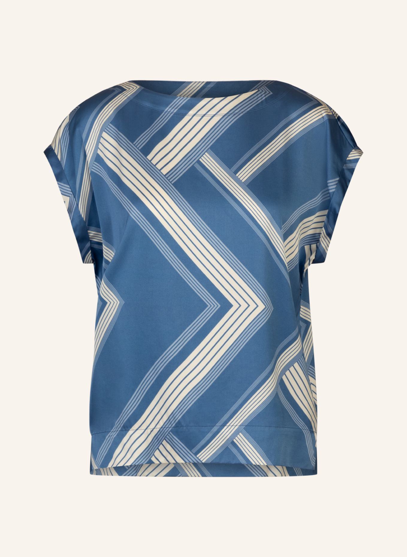 mint & mia Bedrucktes satin Shirt: BLAU/ WEISS