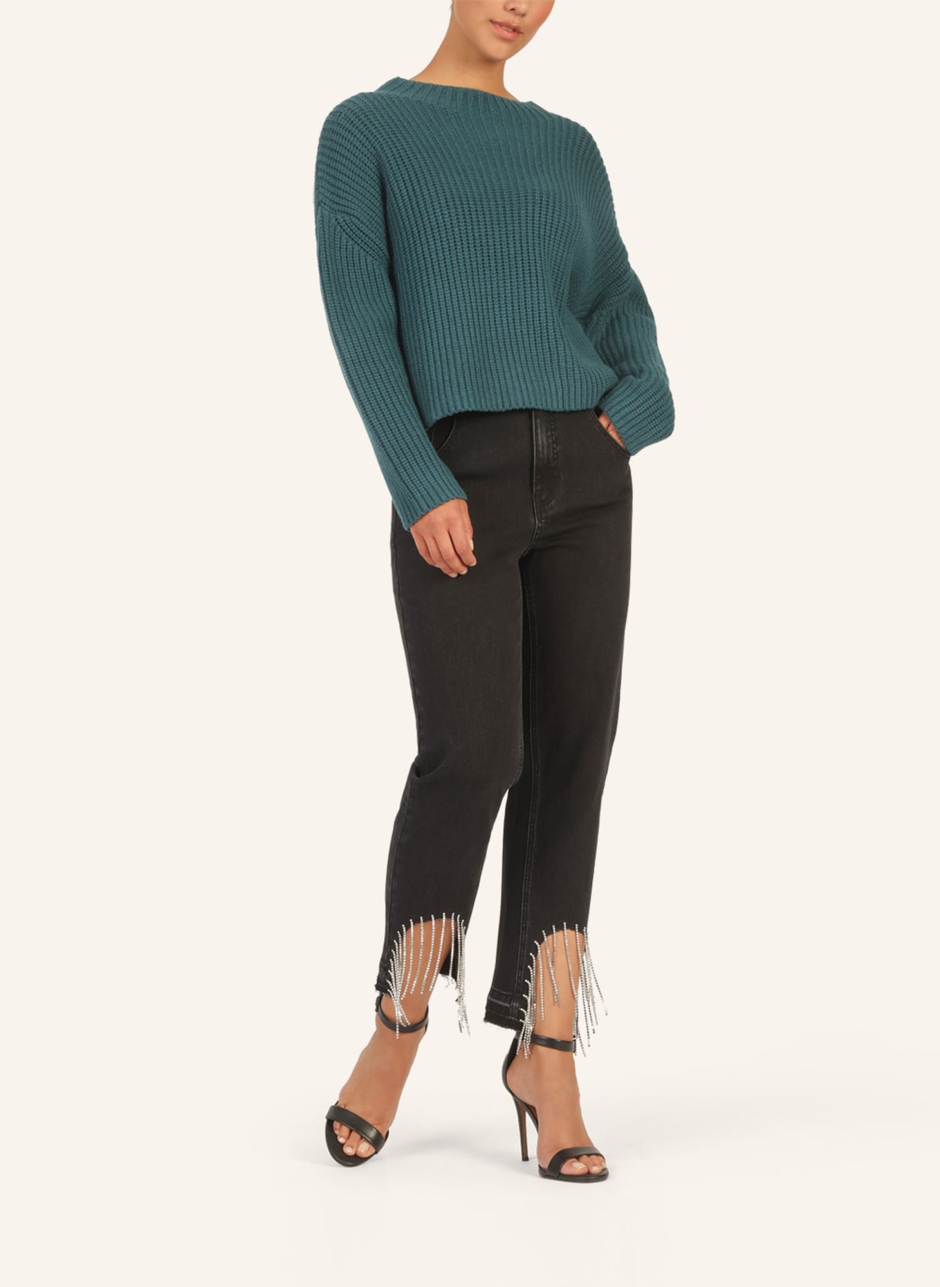 APART Oversized Pullover: DUNKELGRÜN