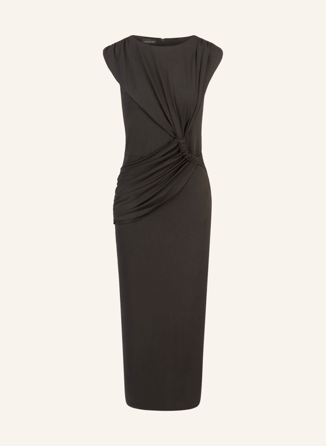 APART Midi Jerseykleid: SCHWARZ