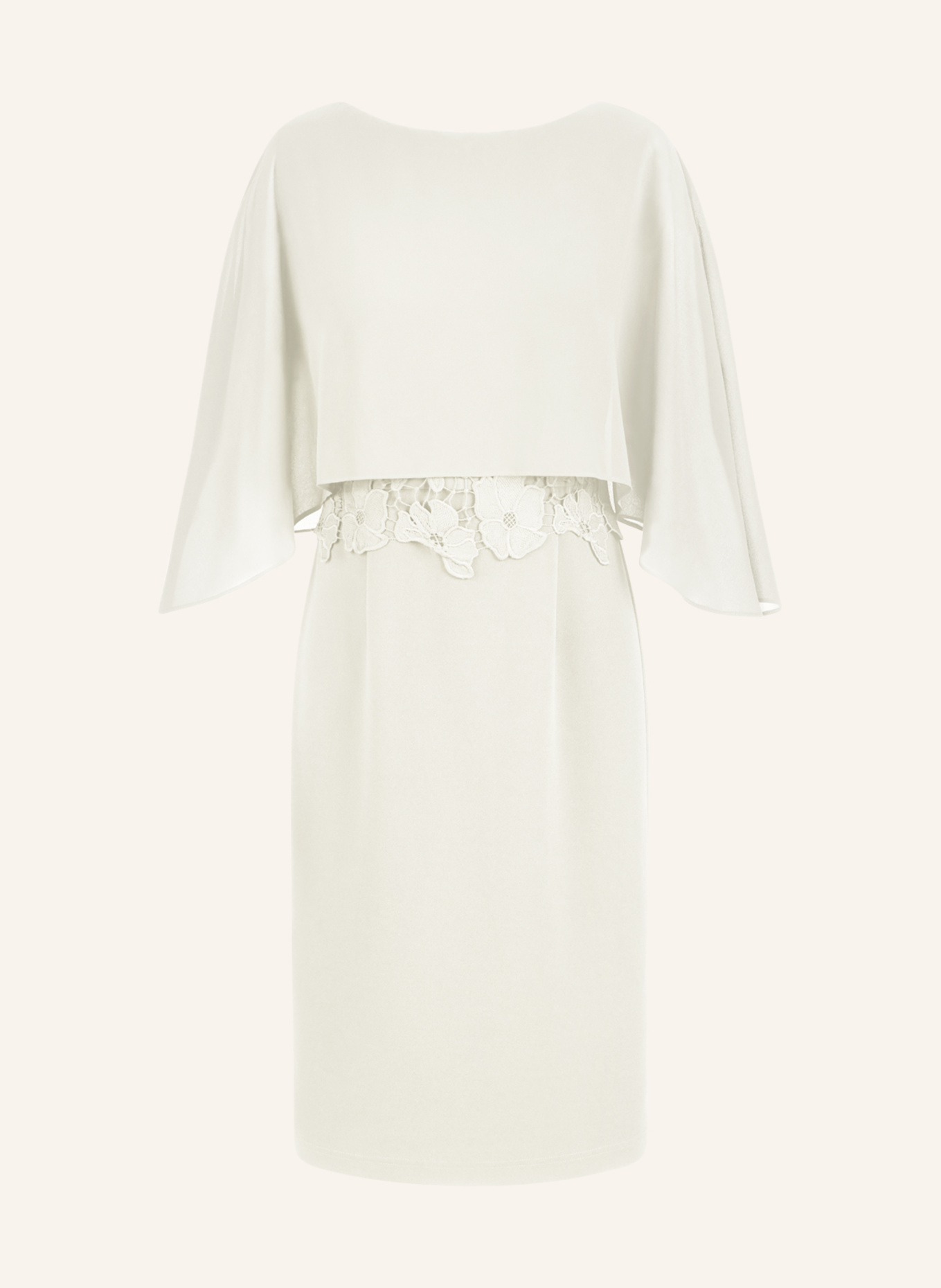 APART Kleid mit Chiffoncape: CREME