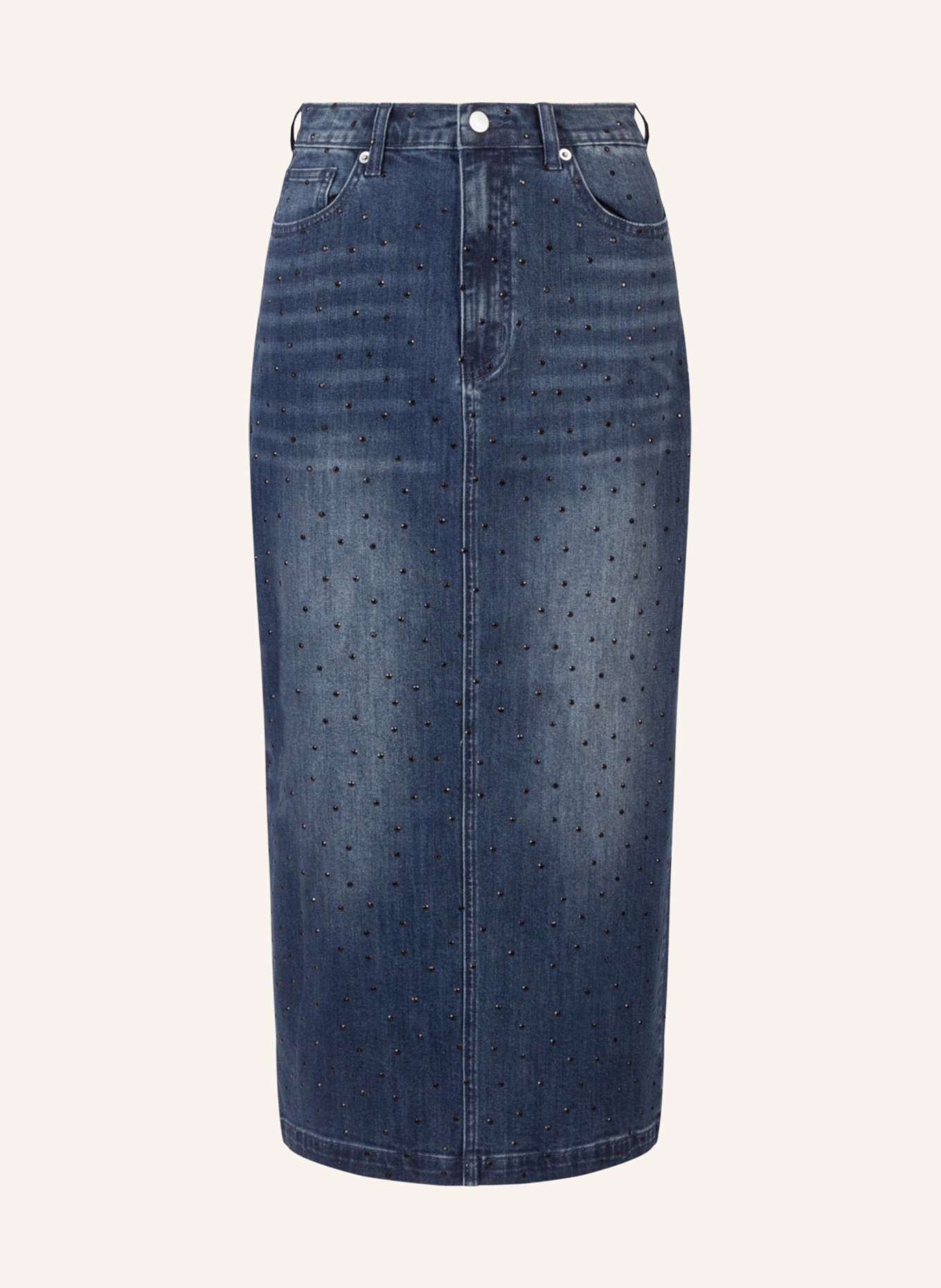 APART Jeansrock mit Kristallsteinen: BLAU