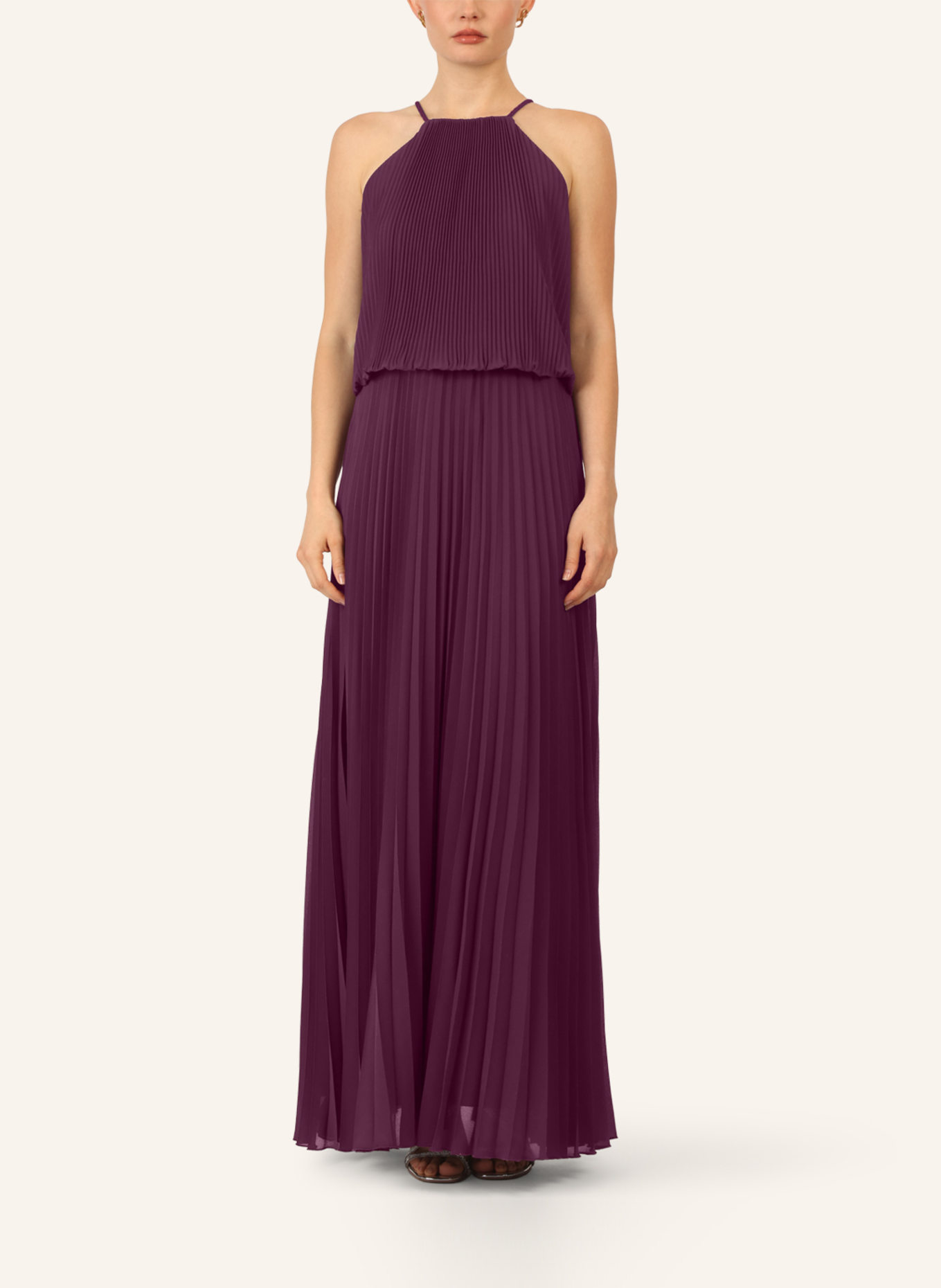 APART Chiffonkleid: DUNKELLILA