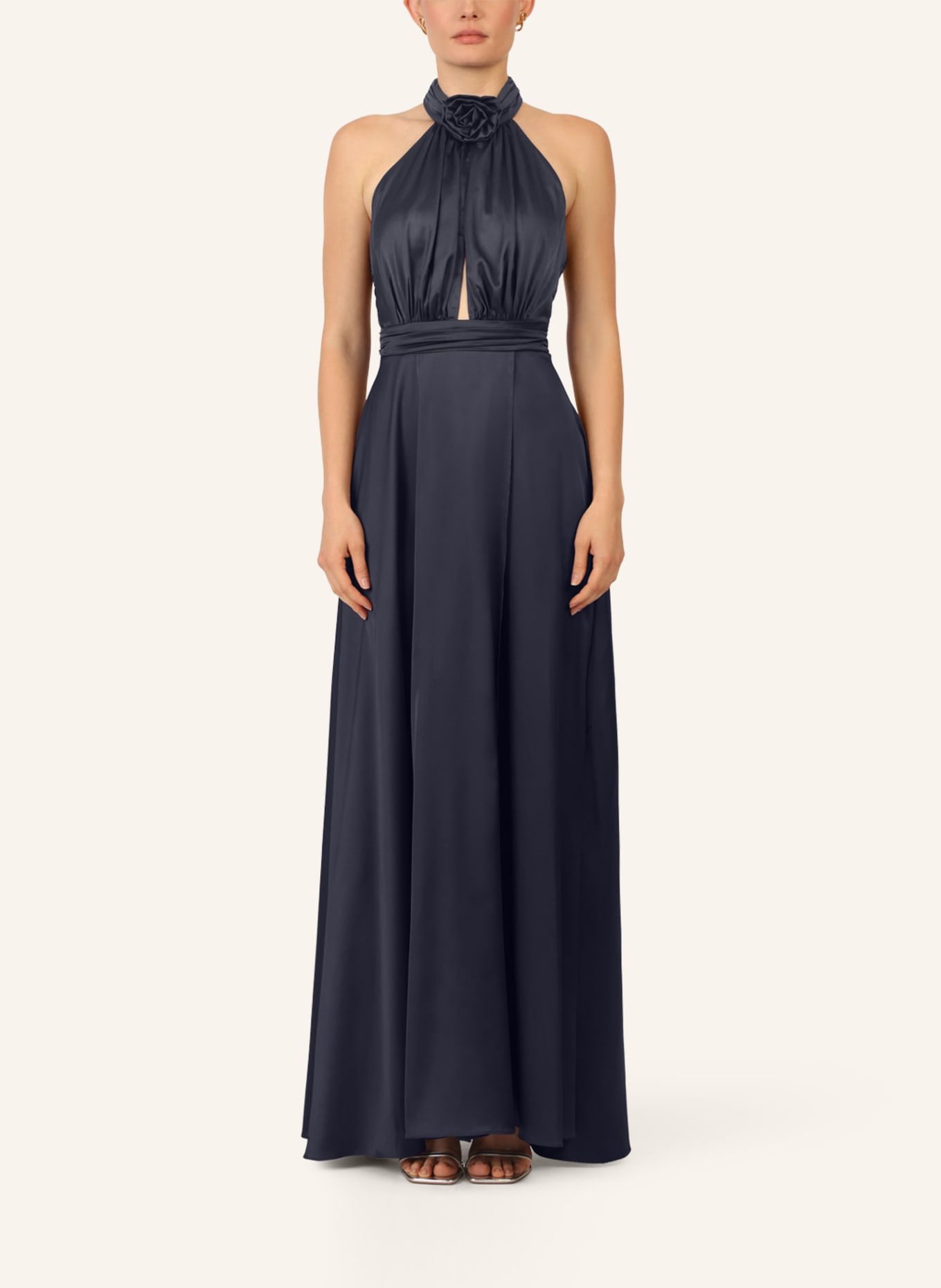 APART Abendkleid mit Cut-out: DUNKELBLAU