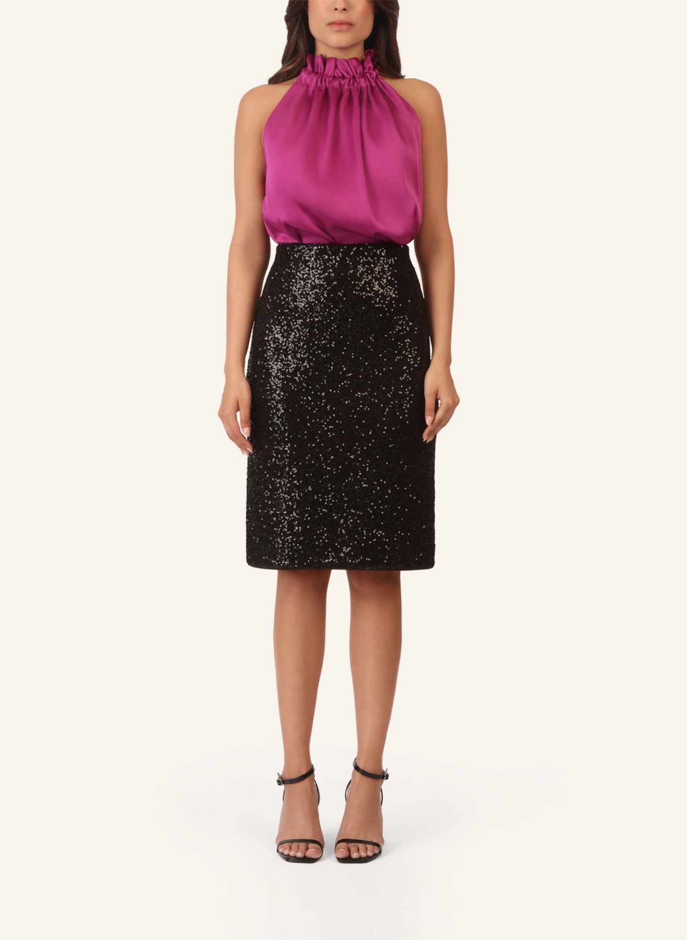 APART Paillettenrock: SCHWARZ