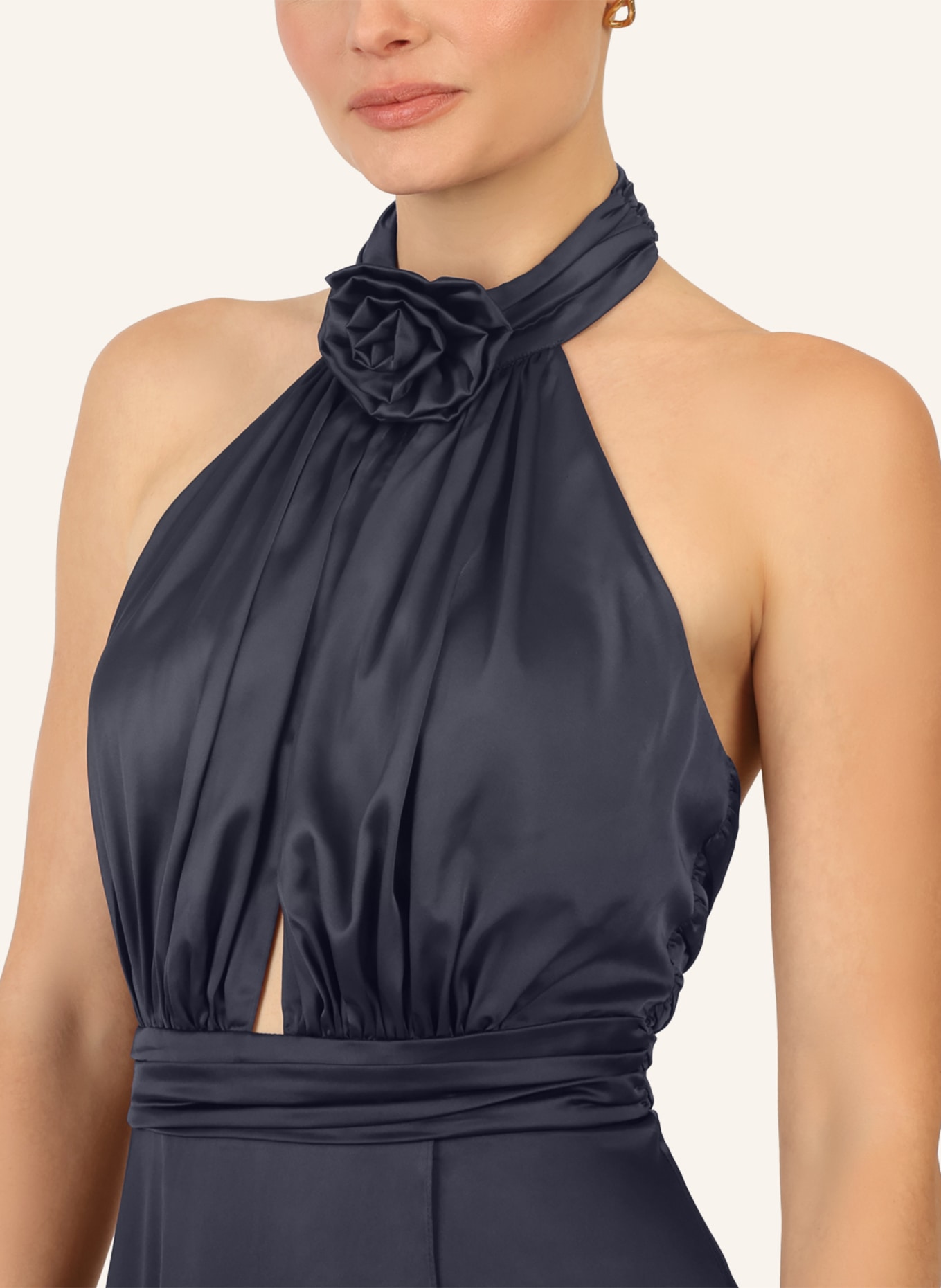 APART Abendkleid mit Cut-out: DUNKELBLAU