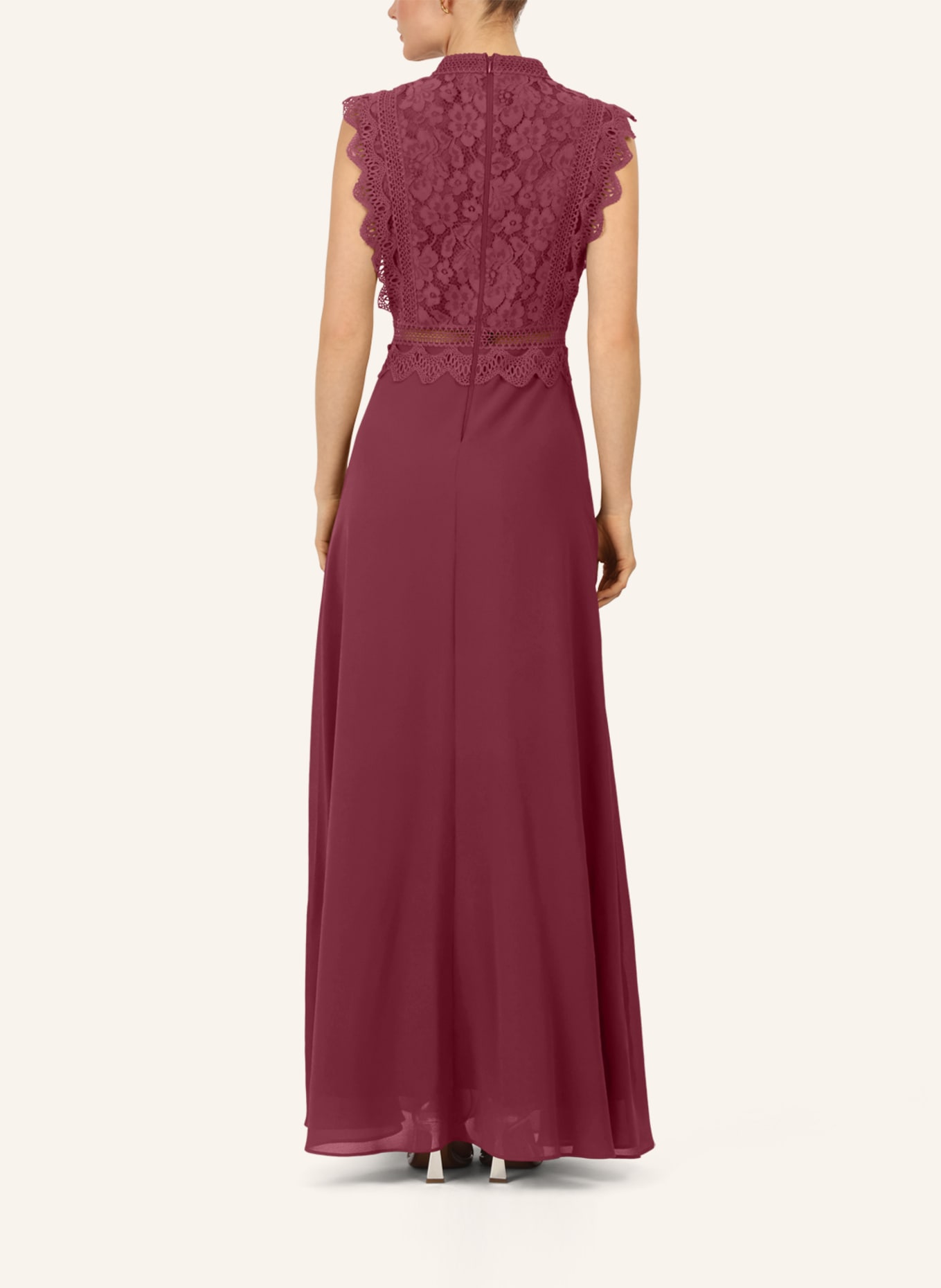 APART Abendkleid mit Lochspitze: ROT