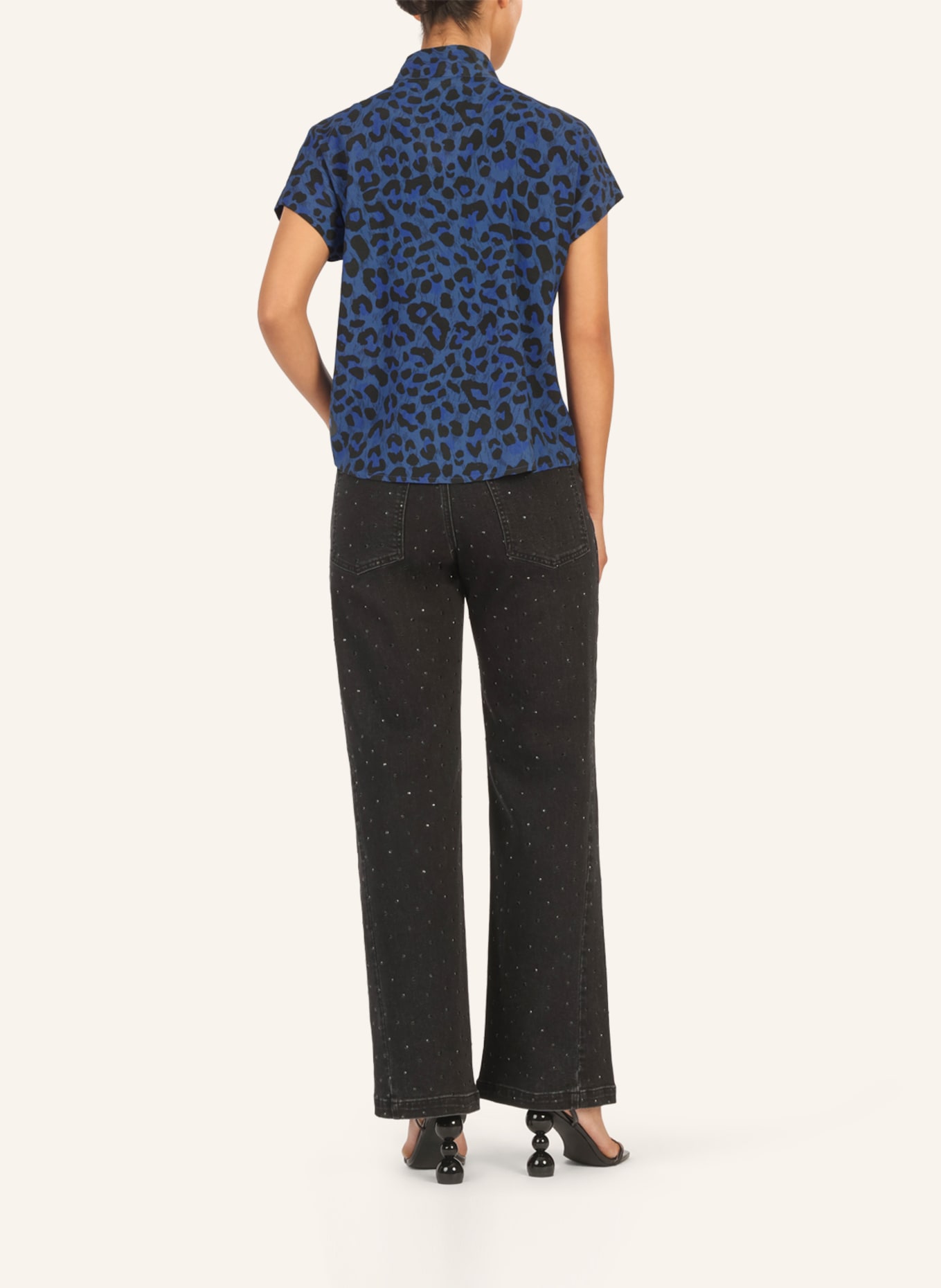 APART Bluse: BLAU/ SCHWARZ