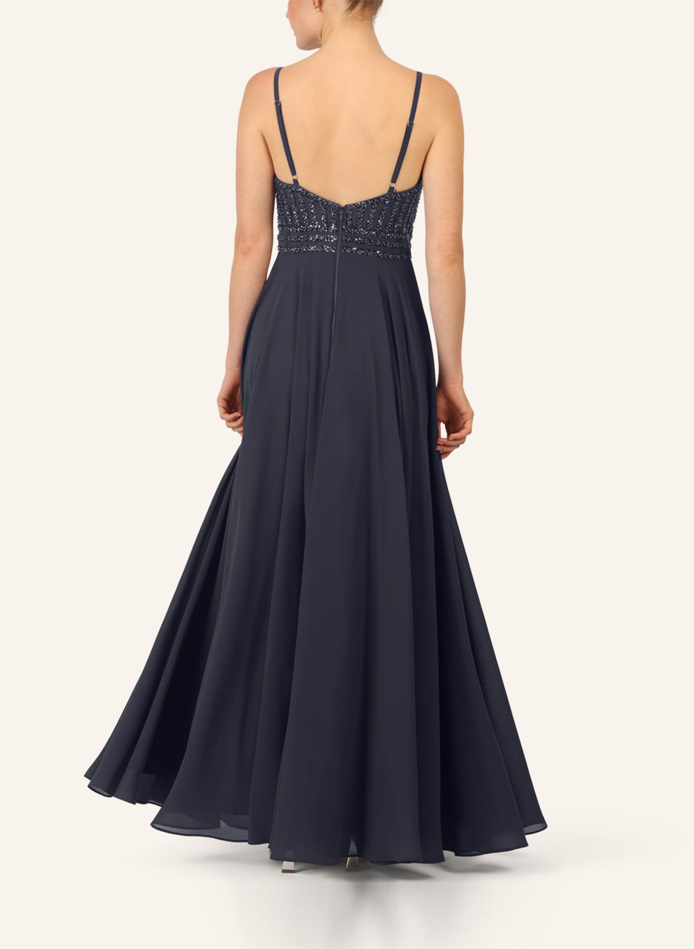 APART Abendkleid mit Pailletten: DUNKELBLAU
