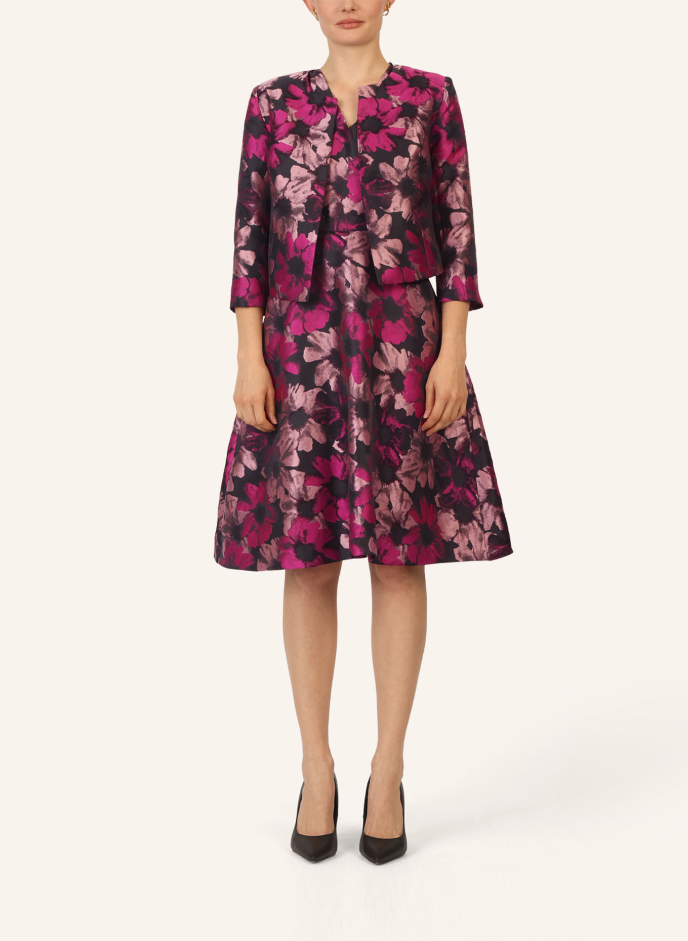 APART Jacquardbolero: SCHWARZ/ SILBER