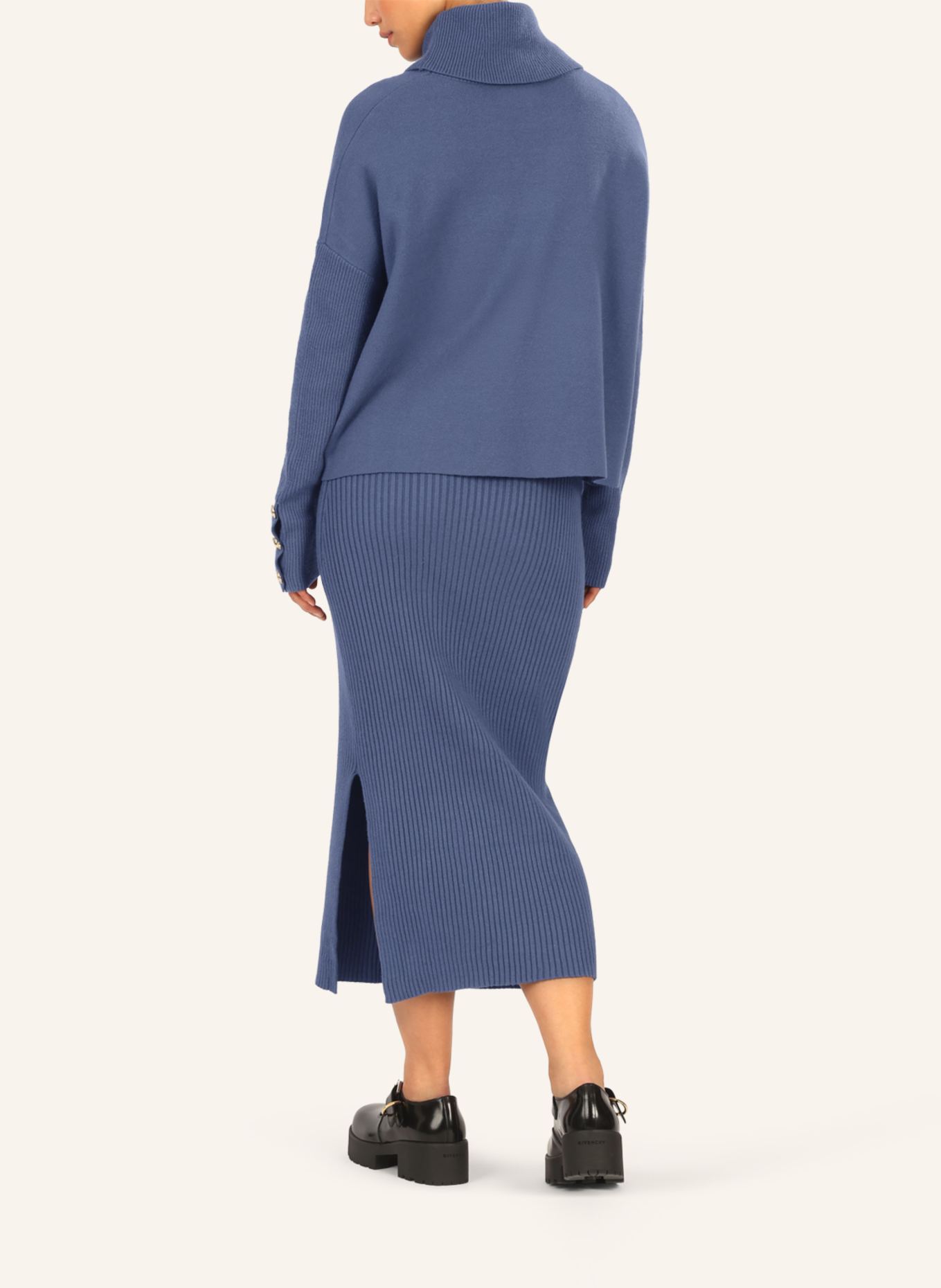 APART Rippenstrickrock: BLAU