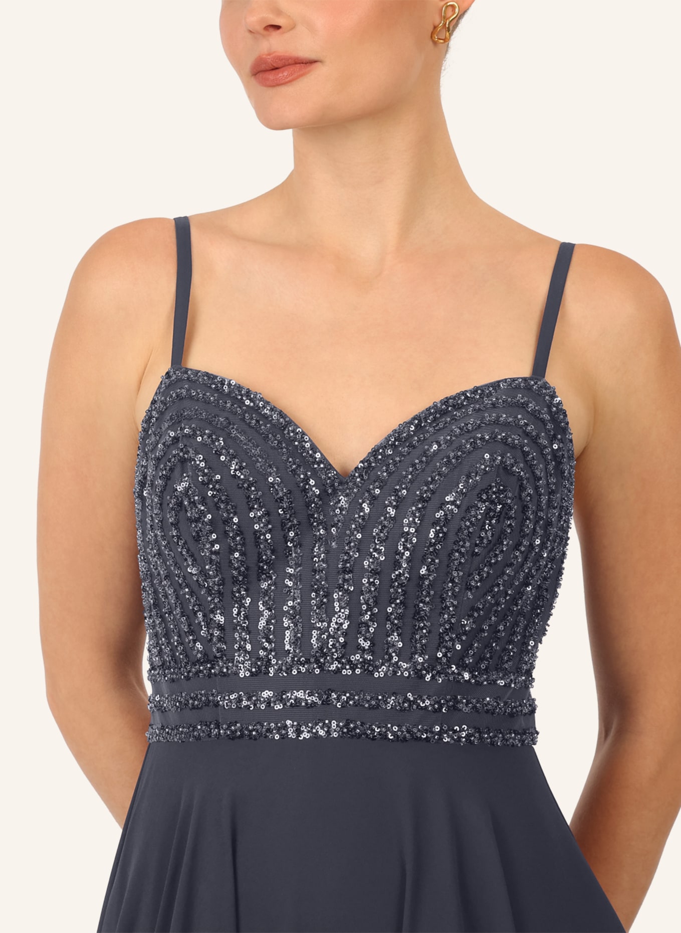 APART Abendkleid mit Pailletten: DUNKELBLAU